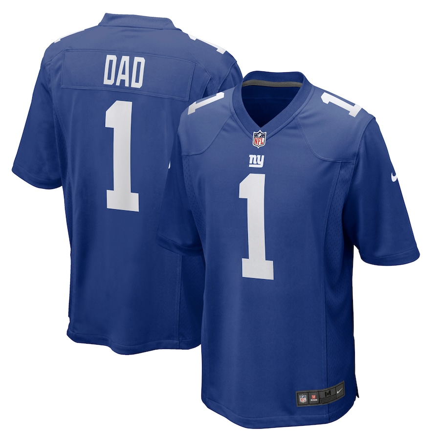 Men's Number 1 Dad New York Giants Game Royal Jersey - All Stitched