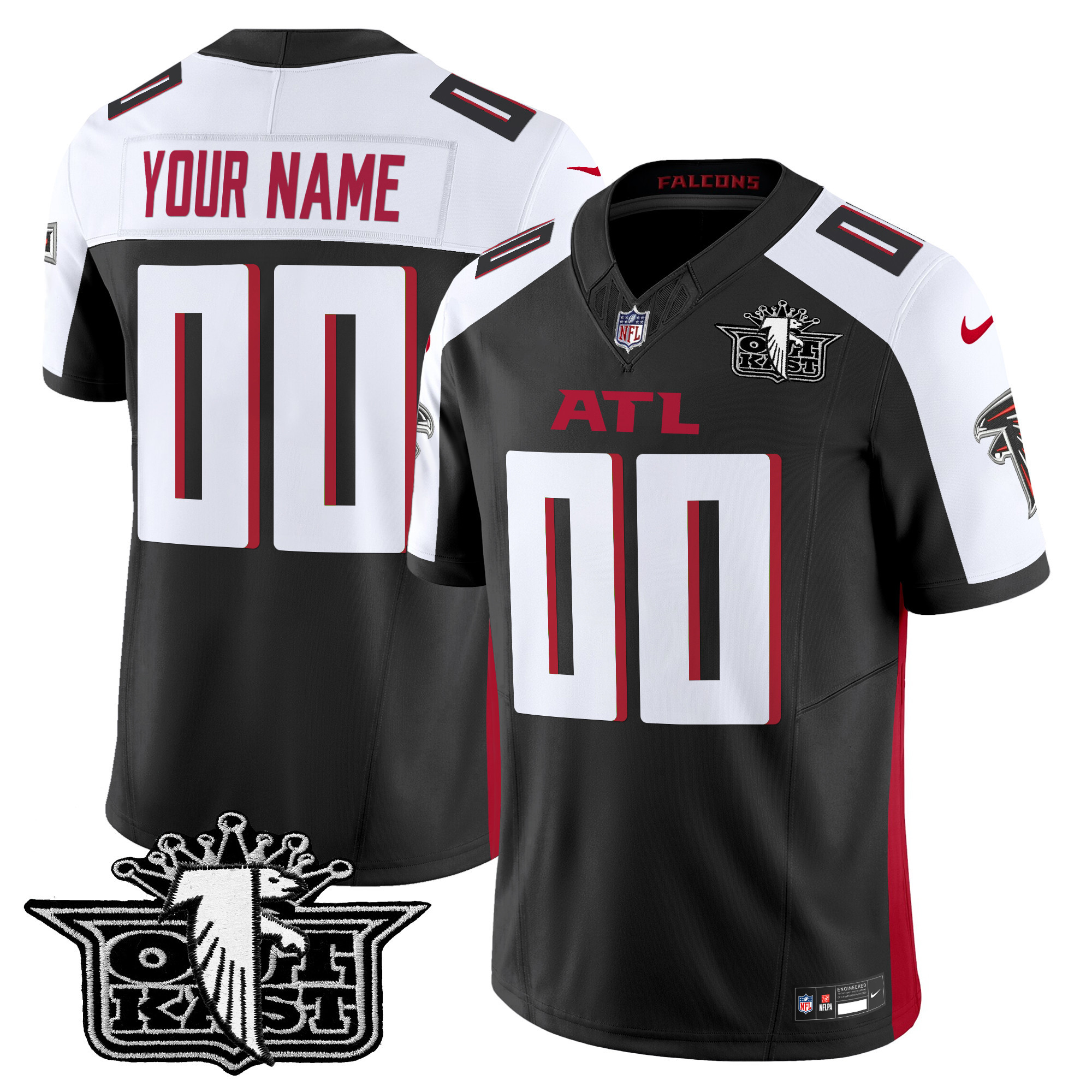 Men's Outkast x Atlanta Falcons 2024 Vapor Limited Custom Black Alternate Jersey - All Stitched