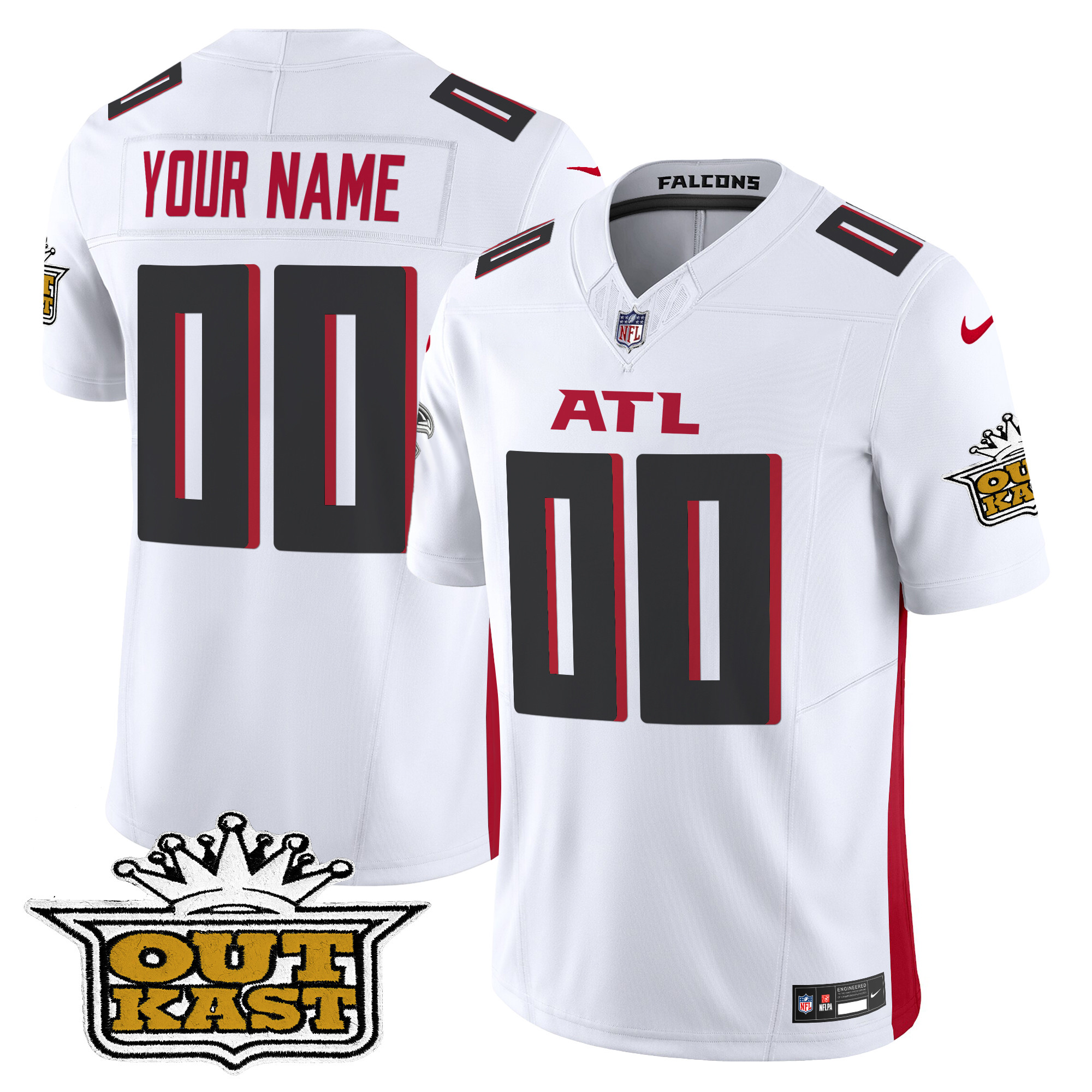 Men's Outkast x Atlanta Falcons 2024 Vapor Limited Custom White Jersey - All Stitched