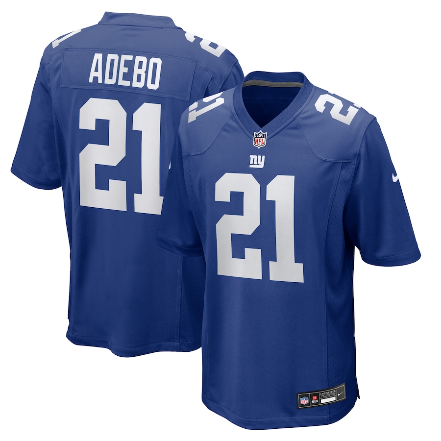 Men's Paulson Adebo New York Giants Game Royal Jersey - All Stitched