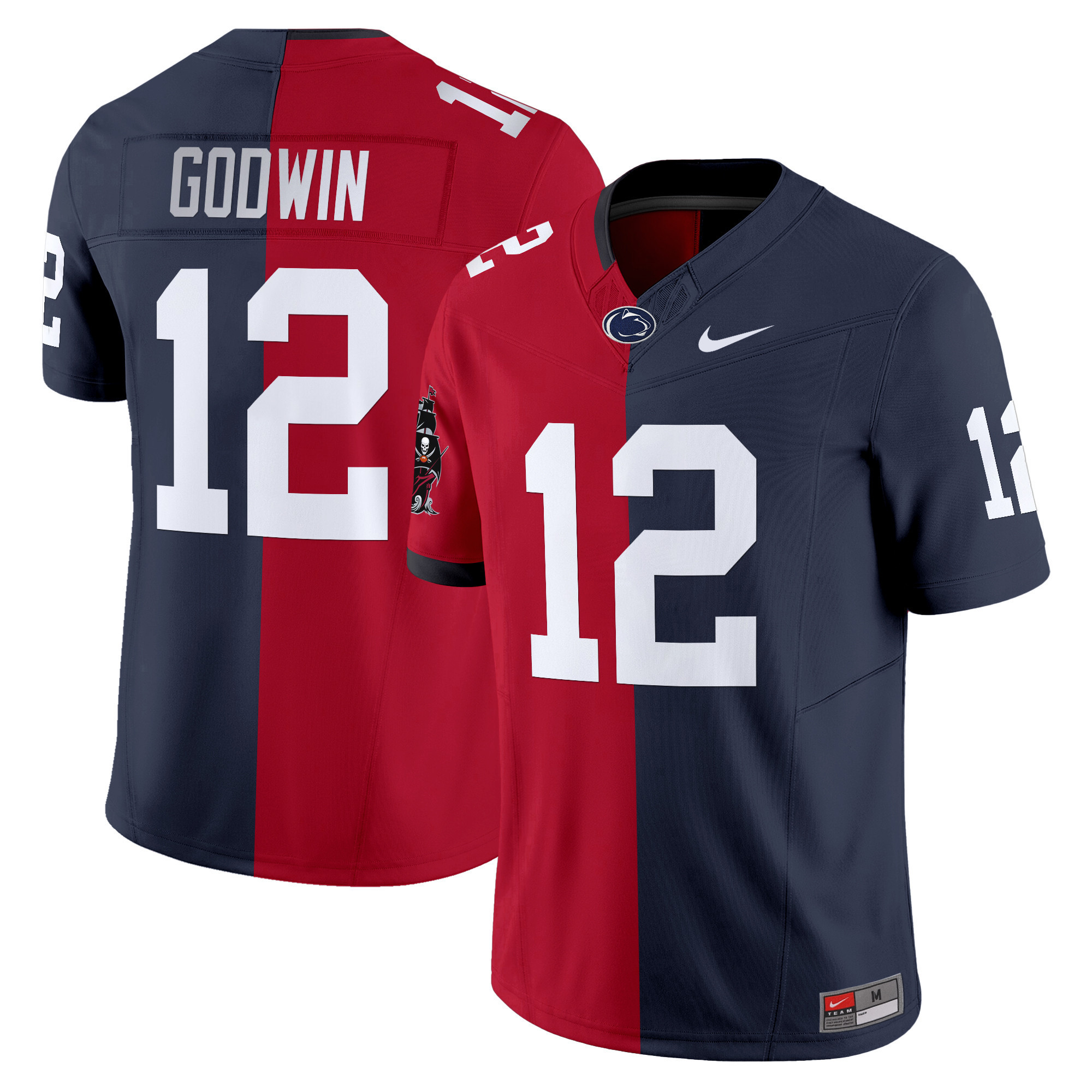 Men's Penn State Nittany Lions And Philadelphia Eagles Split Vapor Limited Chris Godwin Jersey - All Stitched