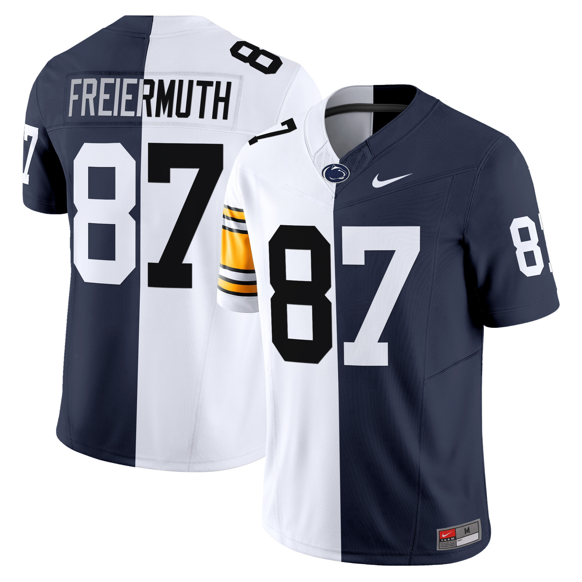 Men's Penn State Nittany Lions And Philadelphia Eagles Split Vapor Limited Pat Freiermuth Jersey - All Stitched