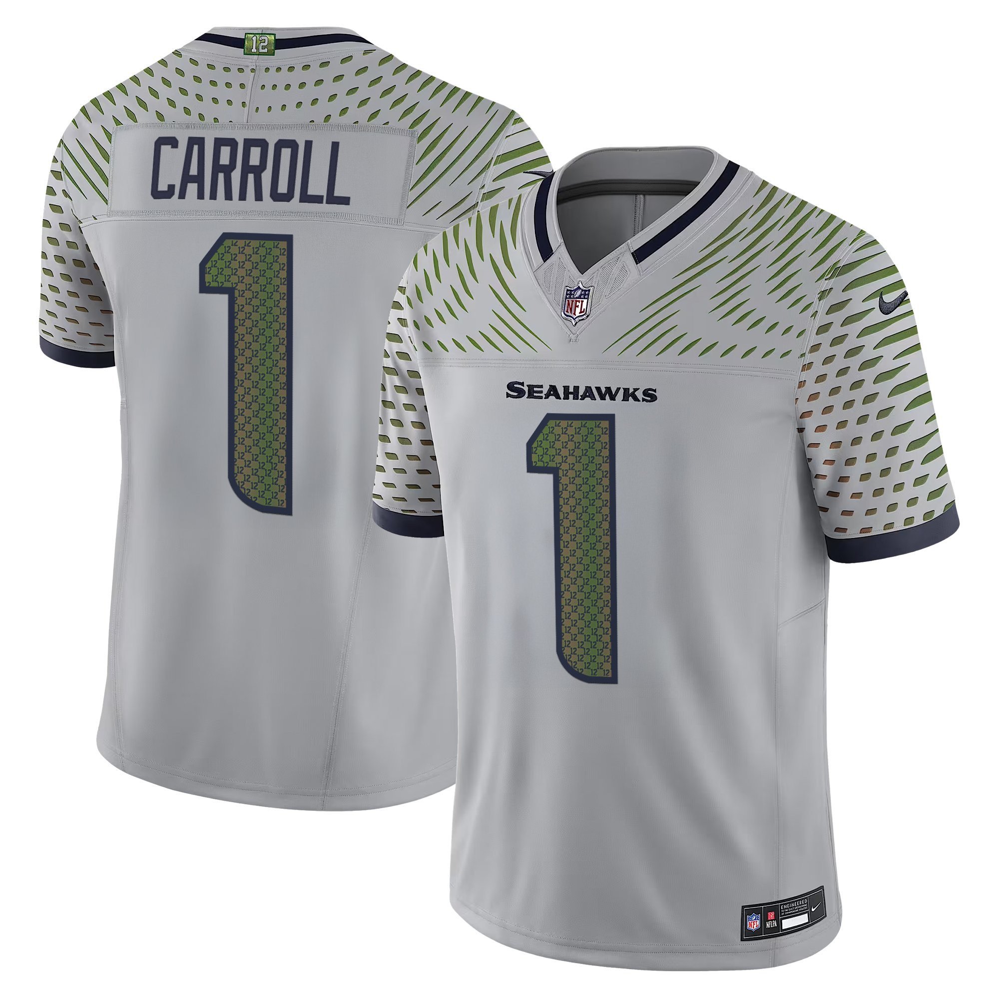 Men's Pete Carroll Seattle Seahawks 2025 "Rivalries" Vapor Limited Jersey - All Stitched