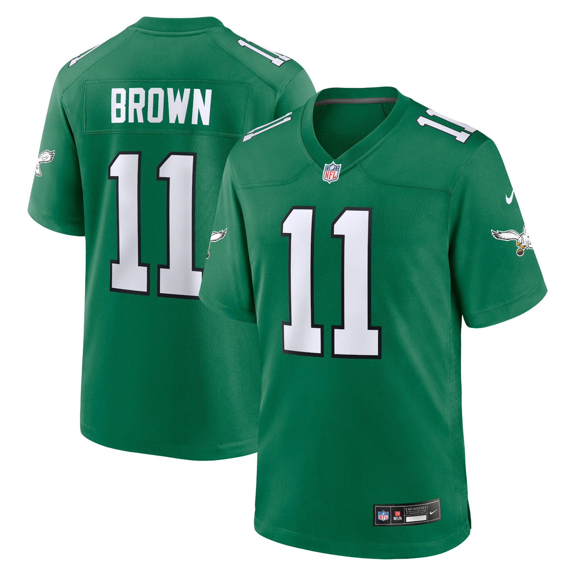 Men's Philadelphia Eagles Alternate Game Player A.J. Brown Jersey - All Stitched