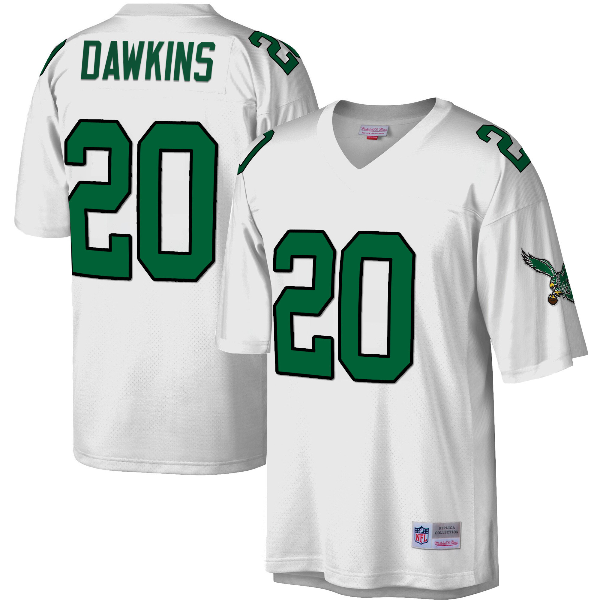 Men's Philadelphia Eagles Big & Tall 1990 Legacy White Brian Dawkins Jersey - All Stitched