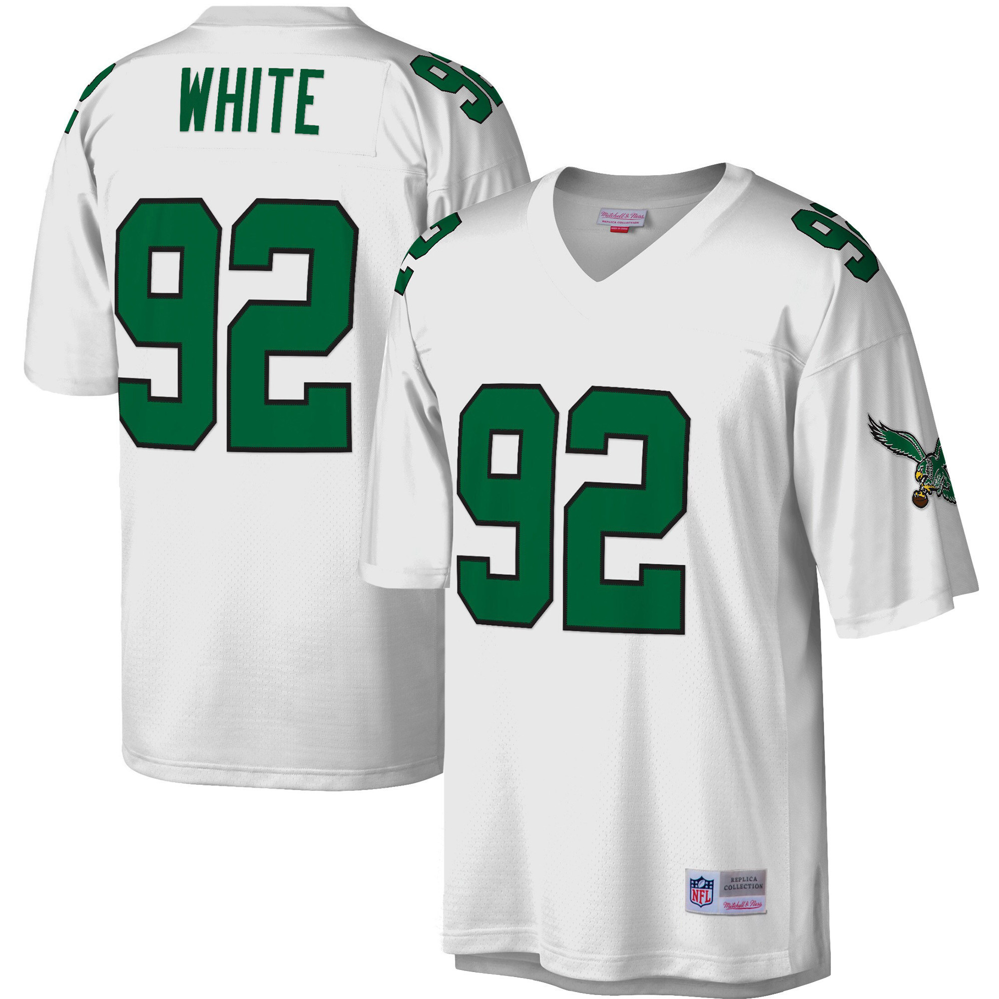 Men's Philadelphia Eagles Big & Tall 1990 Legacy White Reggie White Jersey - All Stitched