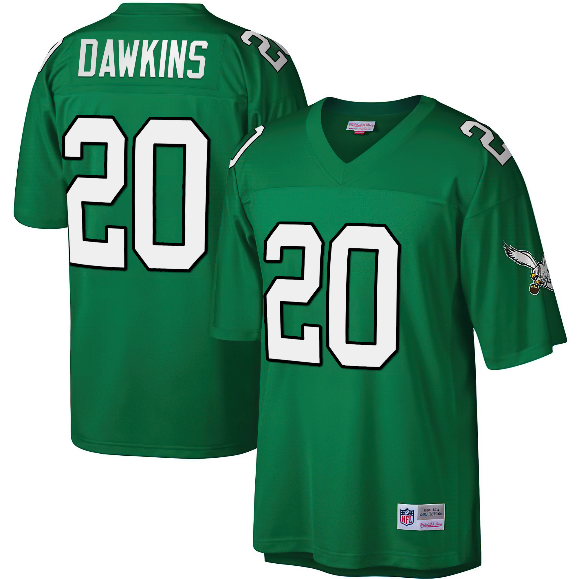 Men's Philadelphia Eagles Big & Tall 1990 Retired Kelly Green Brian Dawkins Jersey - All Stitched