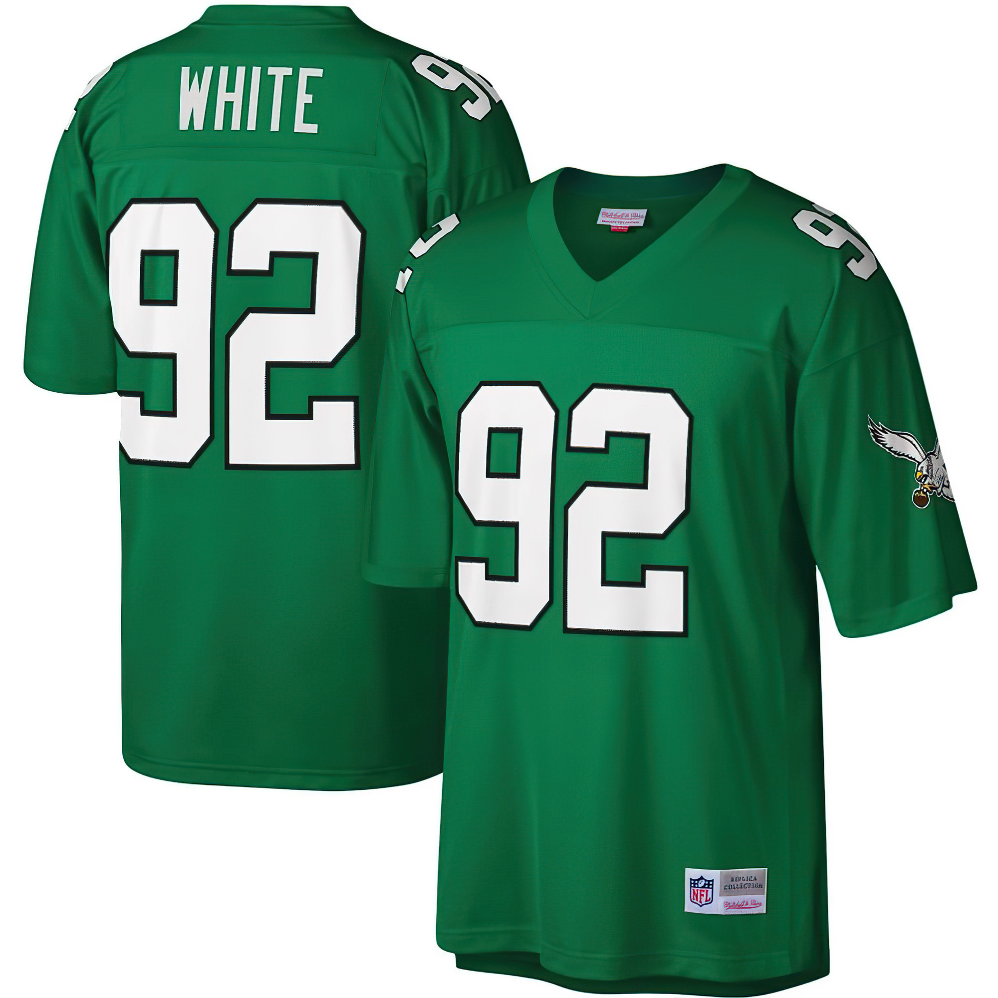 Men's Philadelphia Eagles Big & Tall 1990 Retired Kelly Green Reggie White Jersey - All Stitched
