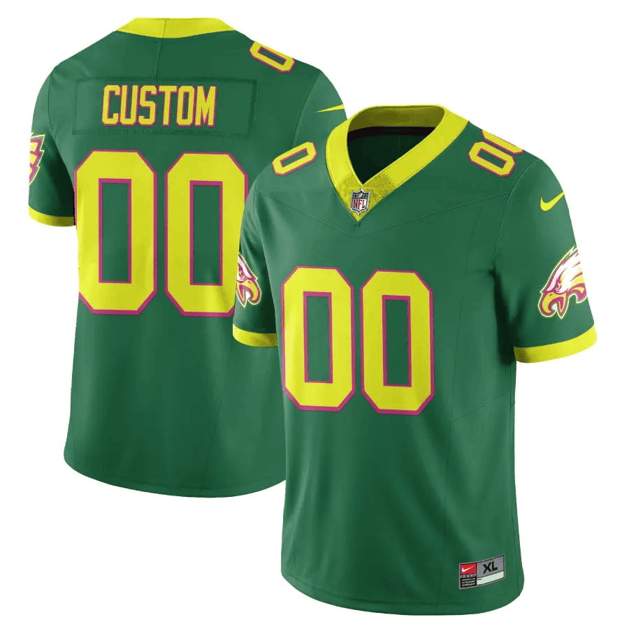 Men's Philadelphia Eagles City Edition Vapor Limited Custom Green Jersey - All Stitched