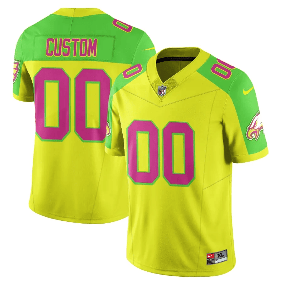 Men's Philadelphia Eagles City Edition Vapor Limited Custom Yellow Jersey - All Stitched