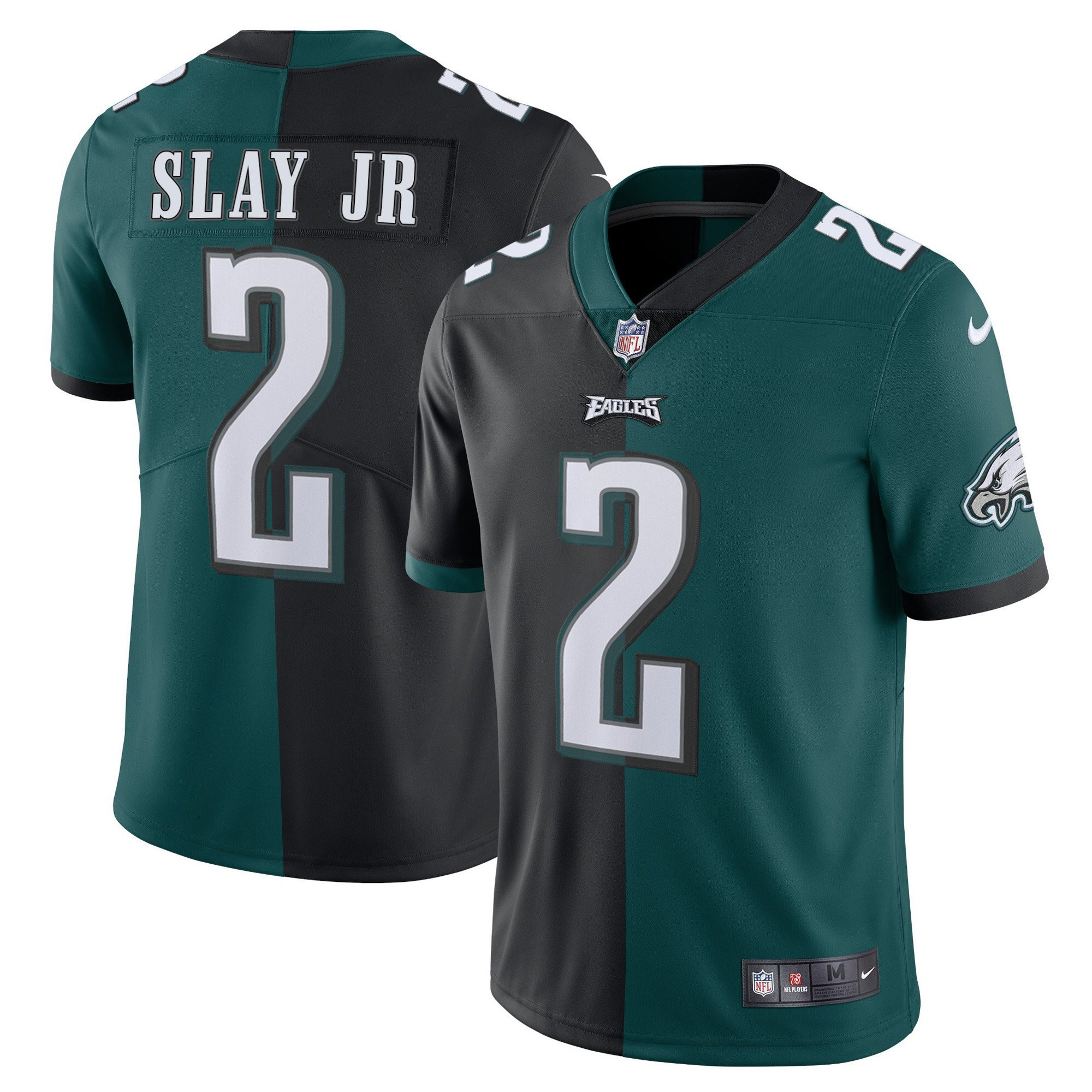 Men's Philadelphia Eagles Split Black Green Vapor Limited - All Stitched Darius Slay Jr. Jersey - All Stitched