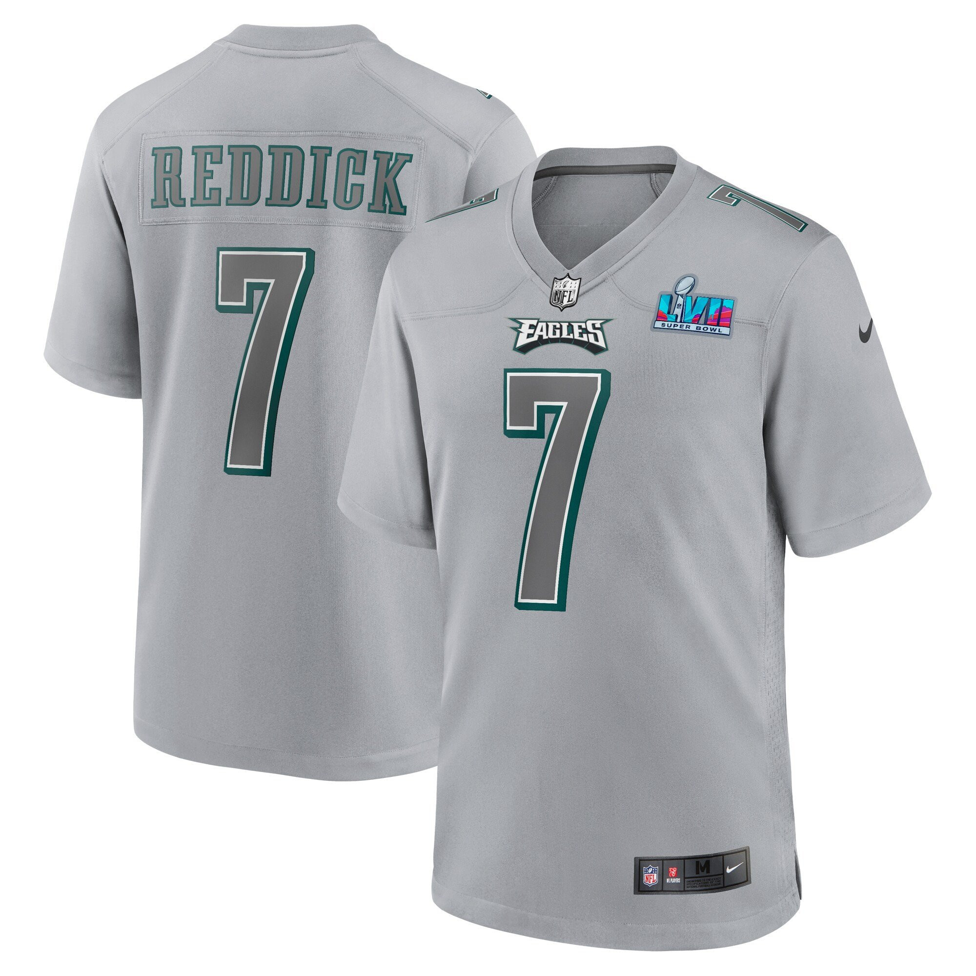 Men's Philadelphia Eagles Super Bowl LVII Patch Atmosphere Game Haason Reddick Jersey - All Stitched