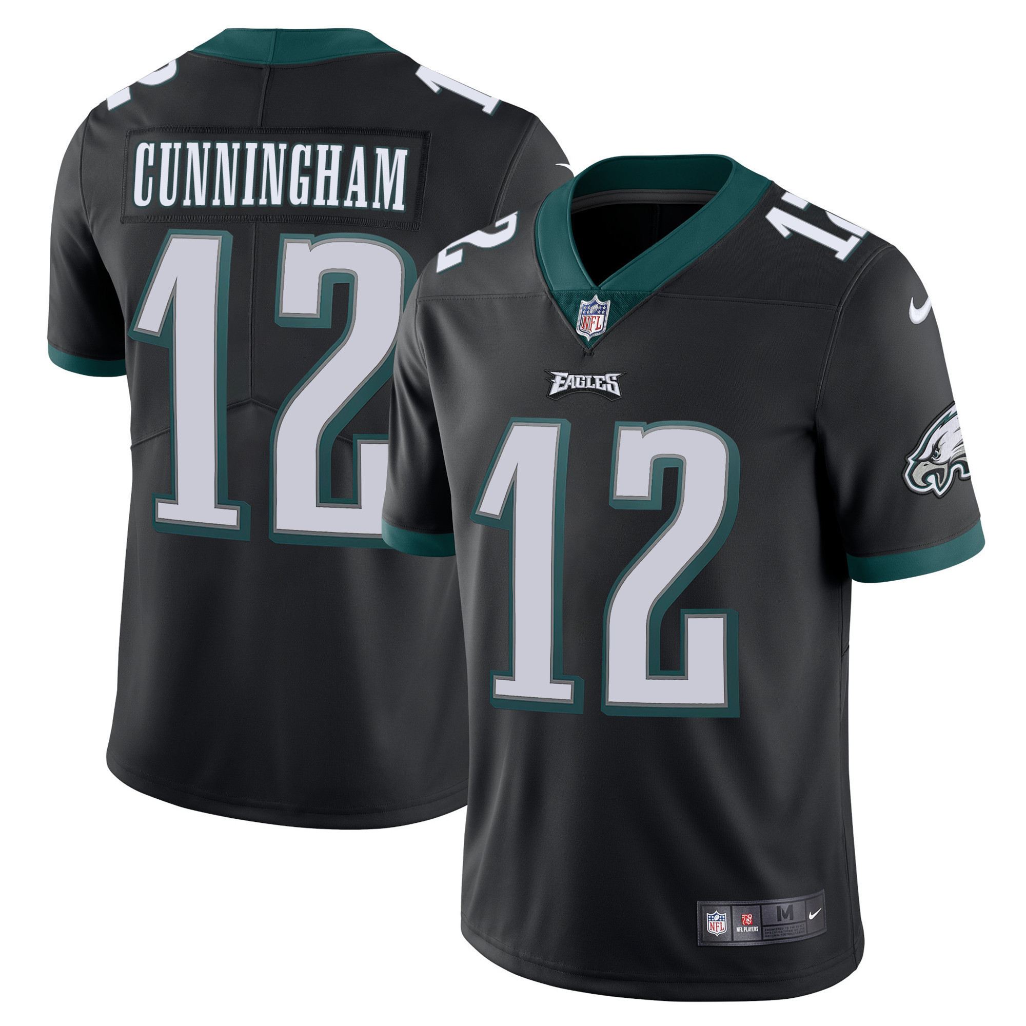 Men's Philadelphia Eagles Vapor Black - All Stitched Randall Cunningham Jersey - All Stitched