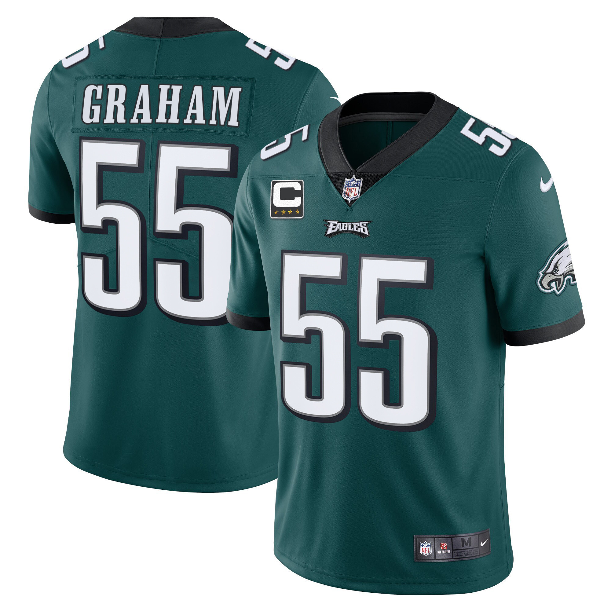 Men's Philadelphia Eagles Vapor Midnight Green - All Stitched Brandon Graham Jersey - All Stitched