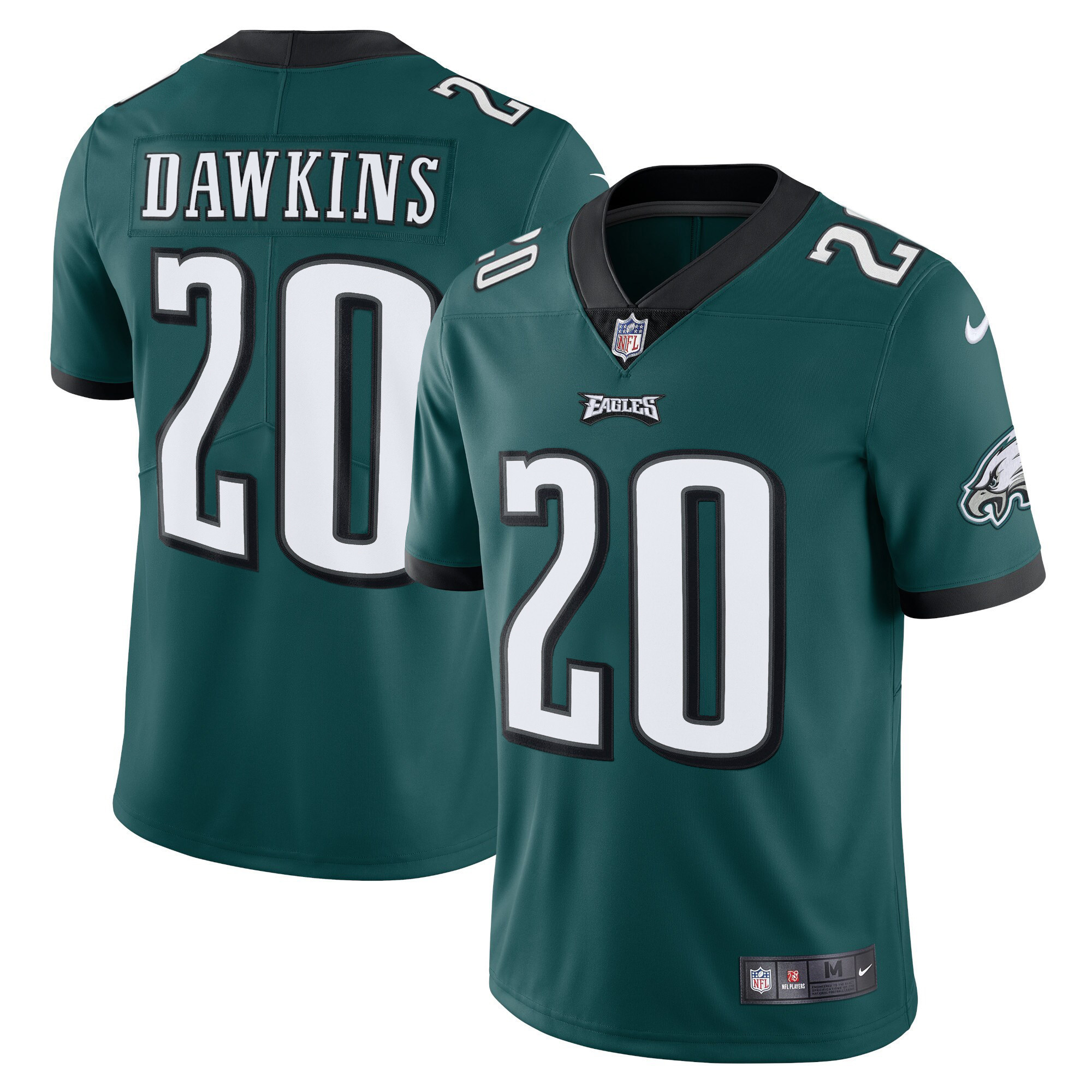 Men's Philadelphia Eagles Vapor Midnight Green - All Stitched Brian Dawkins Jersey - All Stitched