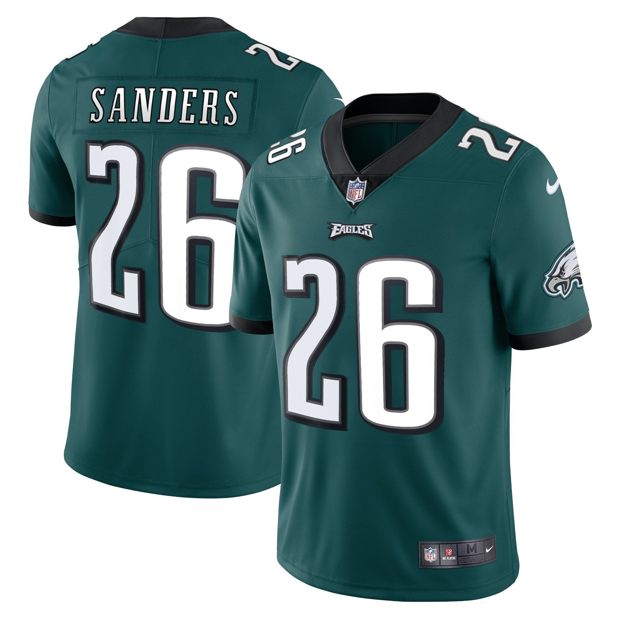 Men's Philadelphia Eagles Vapor Midnight Green - All Stitched Miles Sanders Jersey - All Stitched
