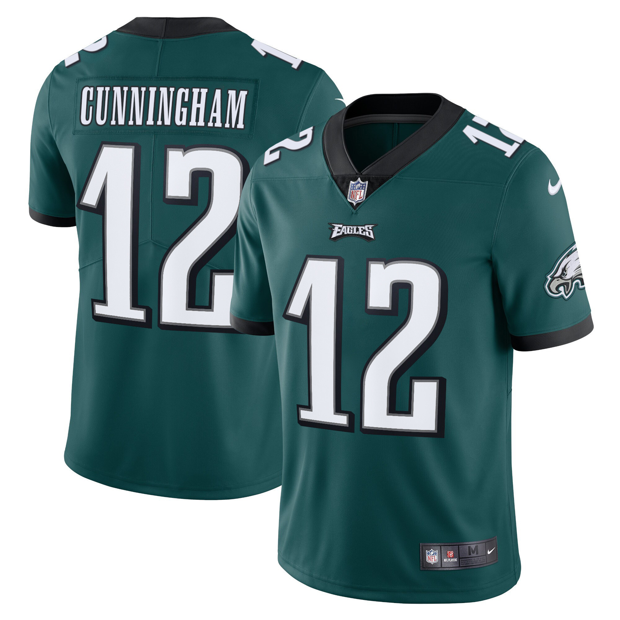 Men's Philadelphia Eagles Vapor Midnight Green - All Stitched Randall Cunningham Jersey - All Stitched