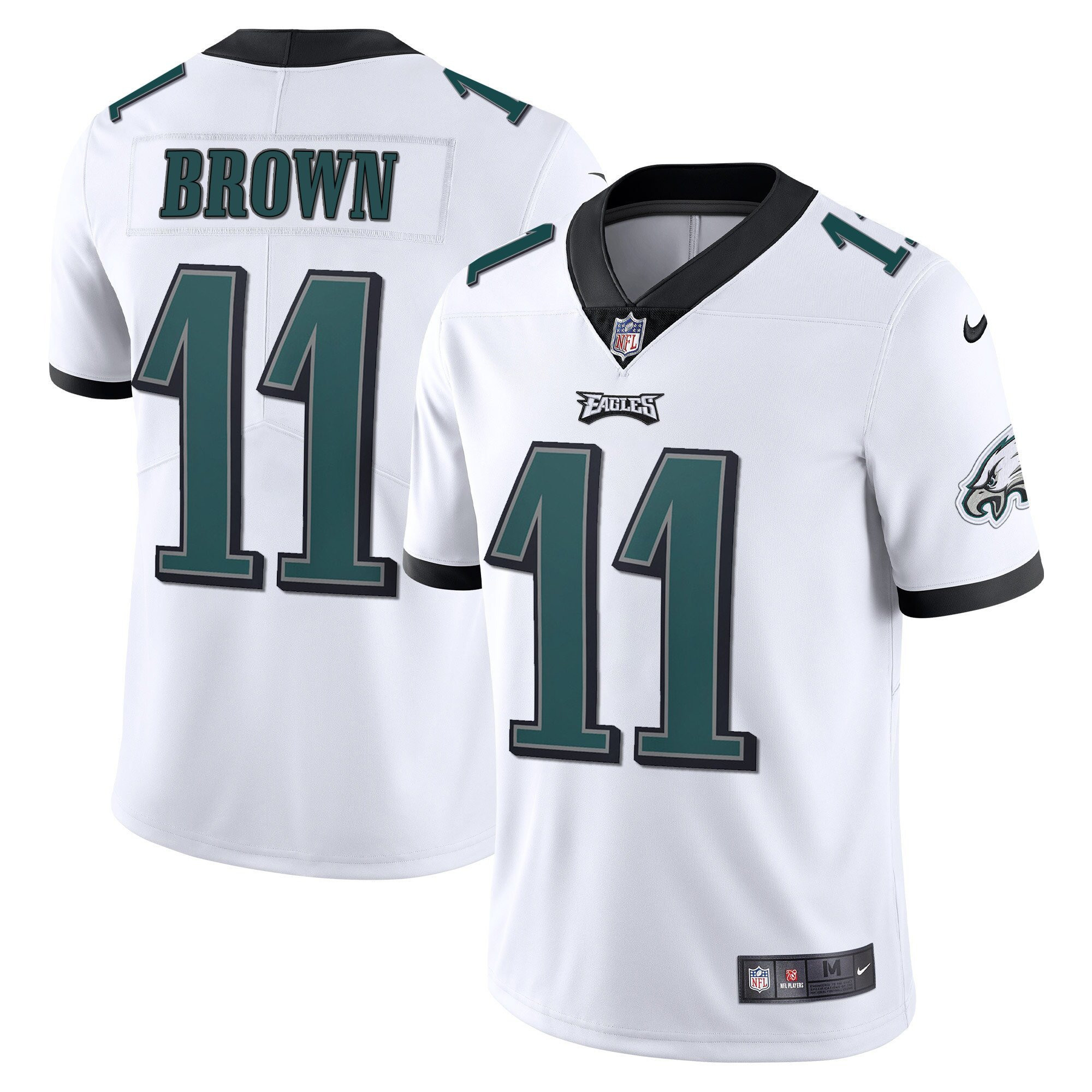 Men's Philadelphia Eagles Vapor White - All Stitched A.J. Brown Jersey - All Stitched