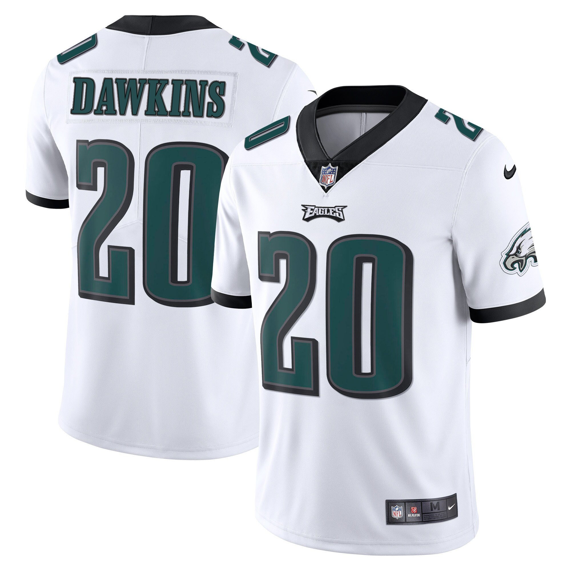 Men's Philadelphia Eagles Vapor White - All Stitched Brian Dawkins Jersey - All Stitched