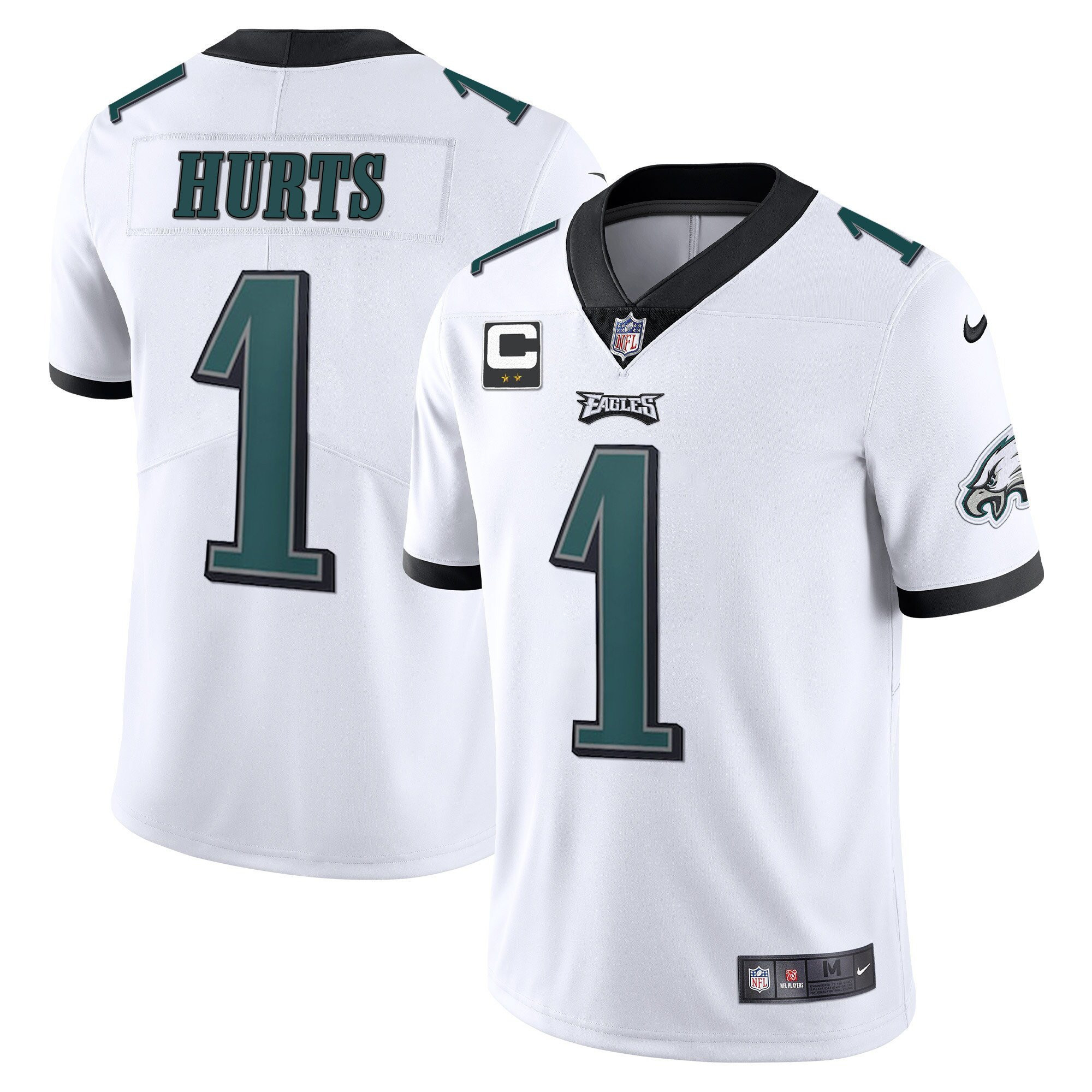 Men's Philadelphia Eagles Vapor White - All Stitched Jalen Hurts Jersey - All Stitched
