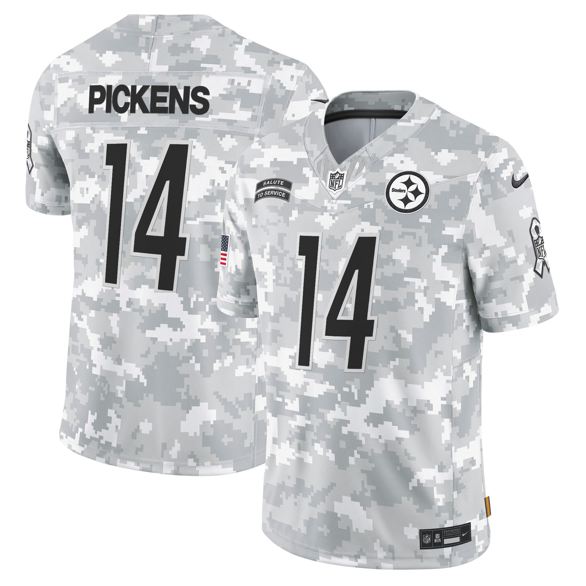 Men's Pittsburgh Steelers 2024 Salute to Service Vapor Limited George Pickens Jersey - All Stitched