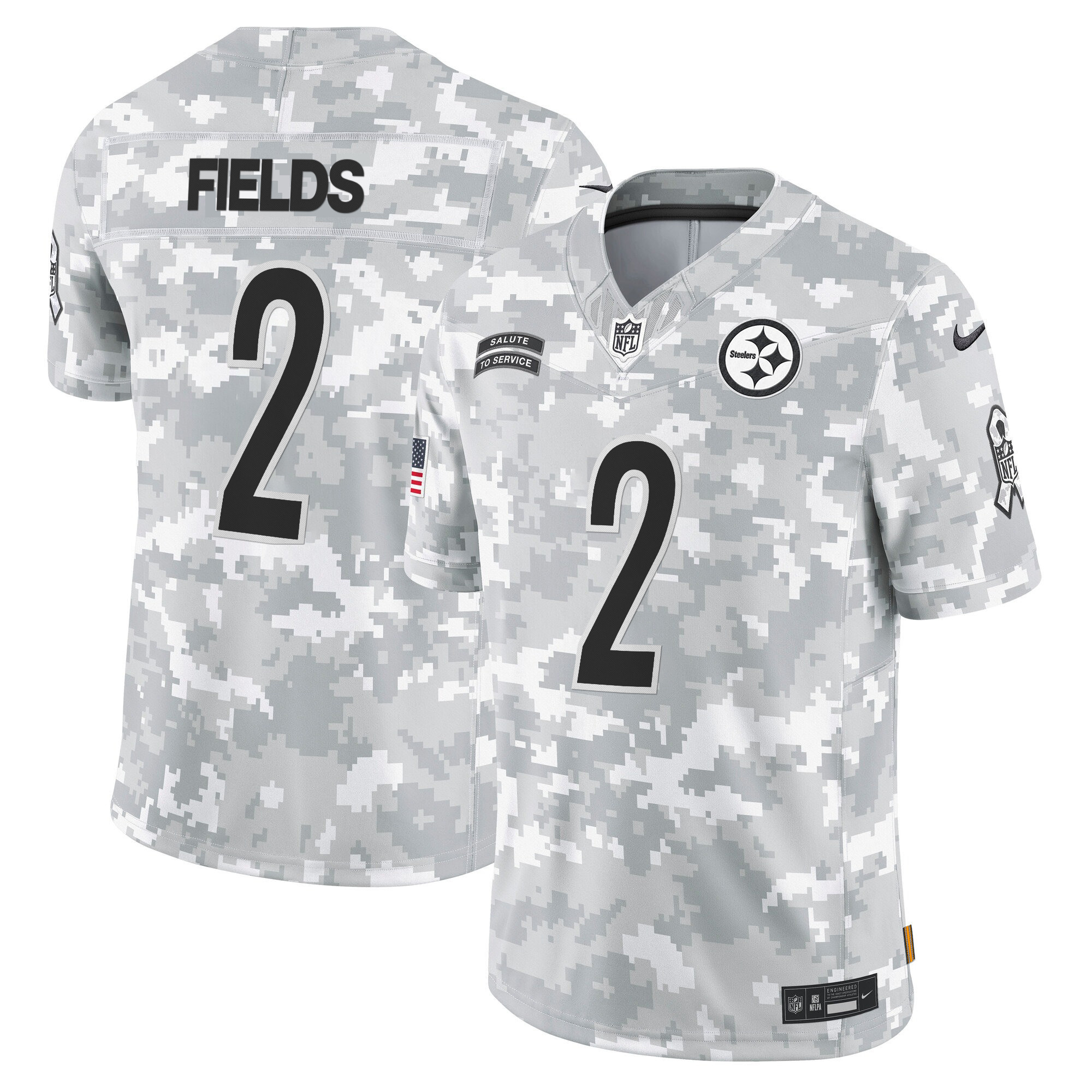 Men's Pittsburgh Steelers 2024 Salute to Service Vapor Limited Justin Fields Jersey - All Stitched