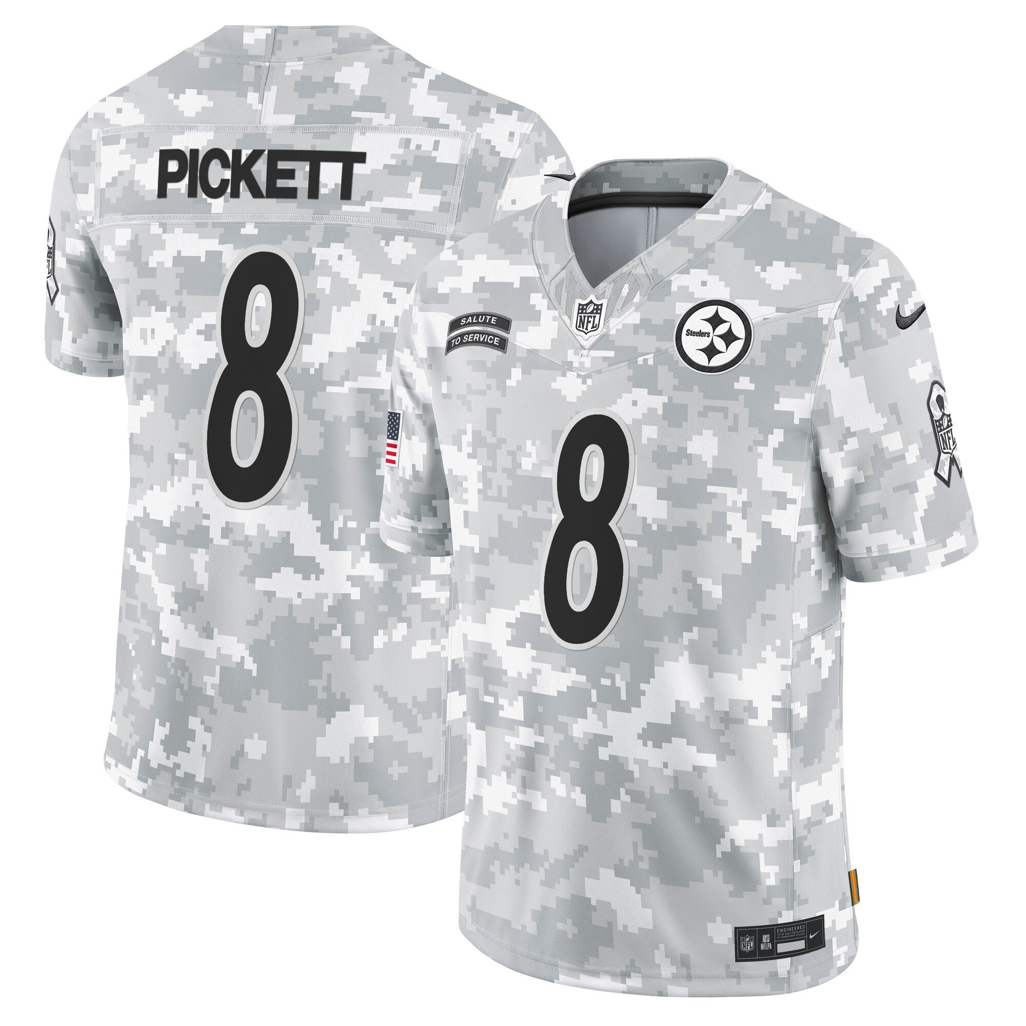 Men's Pittsburgh Steelers 2024 Salute to Service Vapor Limited Kenny Pickett Jersey - All Stitched