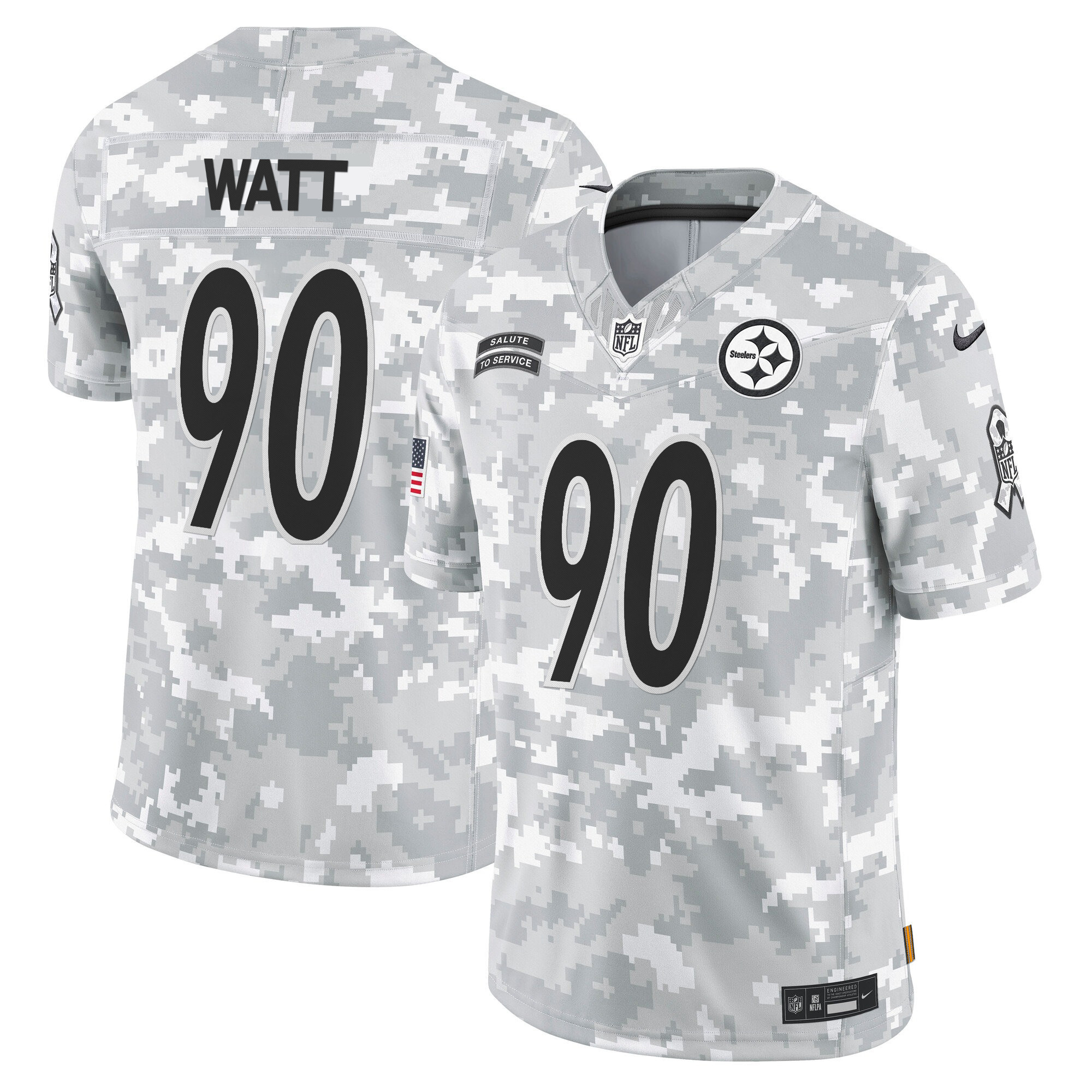 Men's Pittsburgh Steelers 2024 Salute to Service Vapor Limited T. J. Watt Jersey - All Stitched
