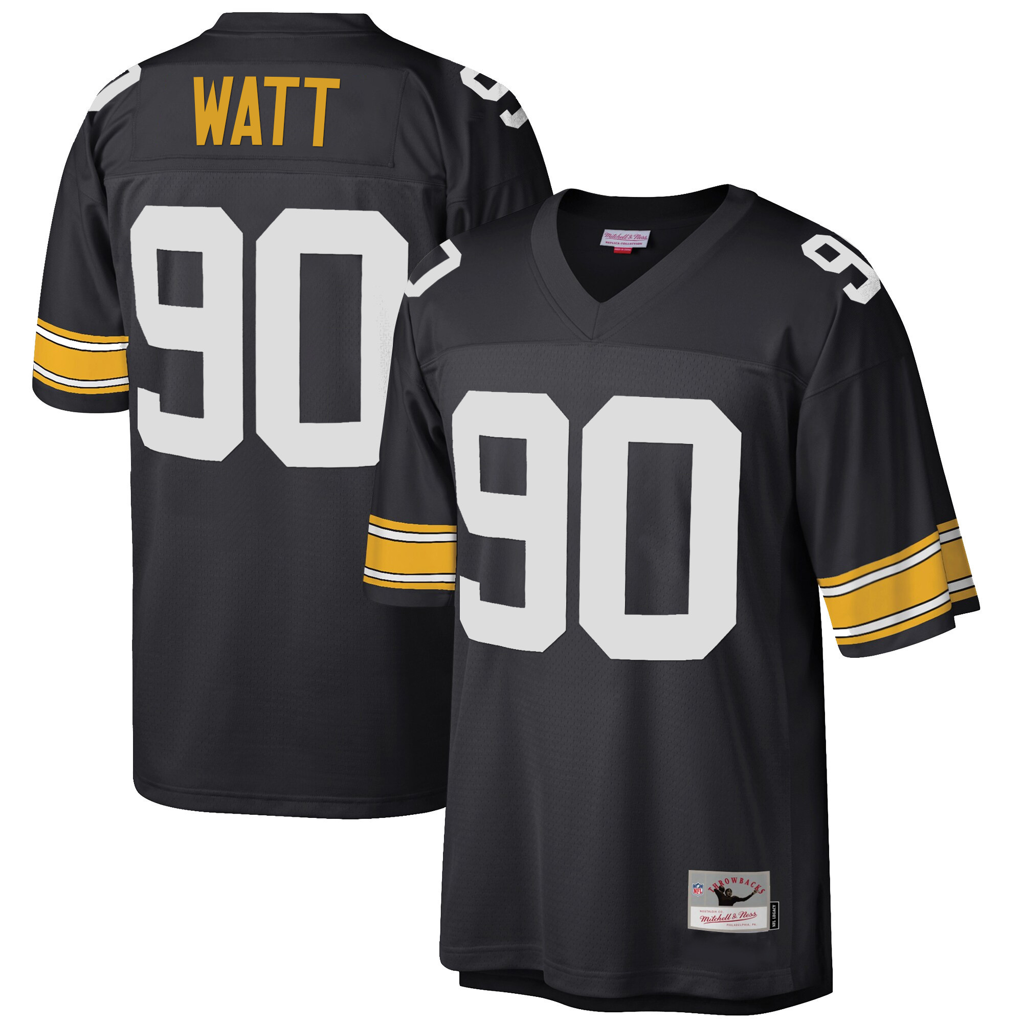 Men's Pittsburgh Steelers Big & Tall 1996 Retired T. J. Watt Jersey - All Stitched