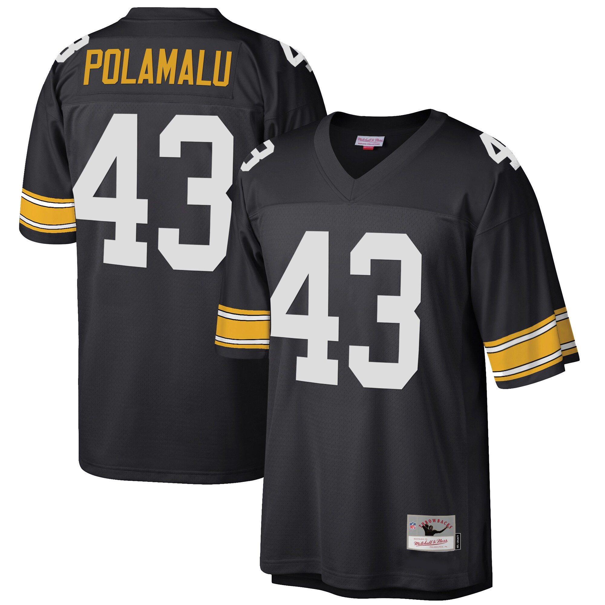 Men's Pittsburgh Steelers Big & Tall 1996 Retired Troy Polamalu Jersey - All Stitched