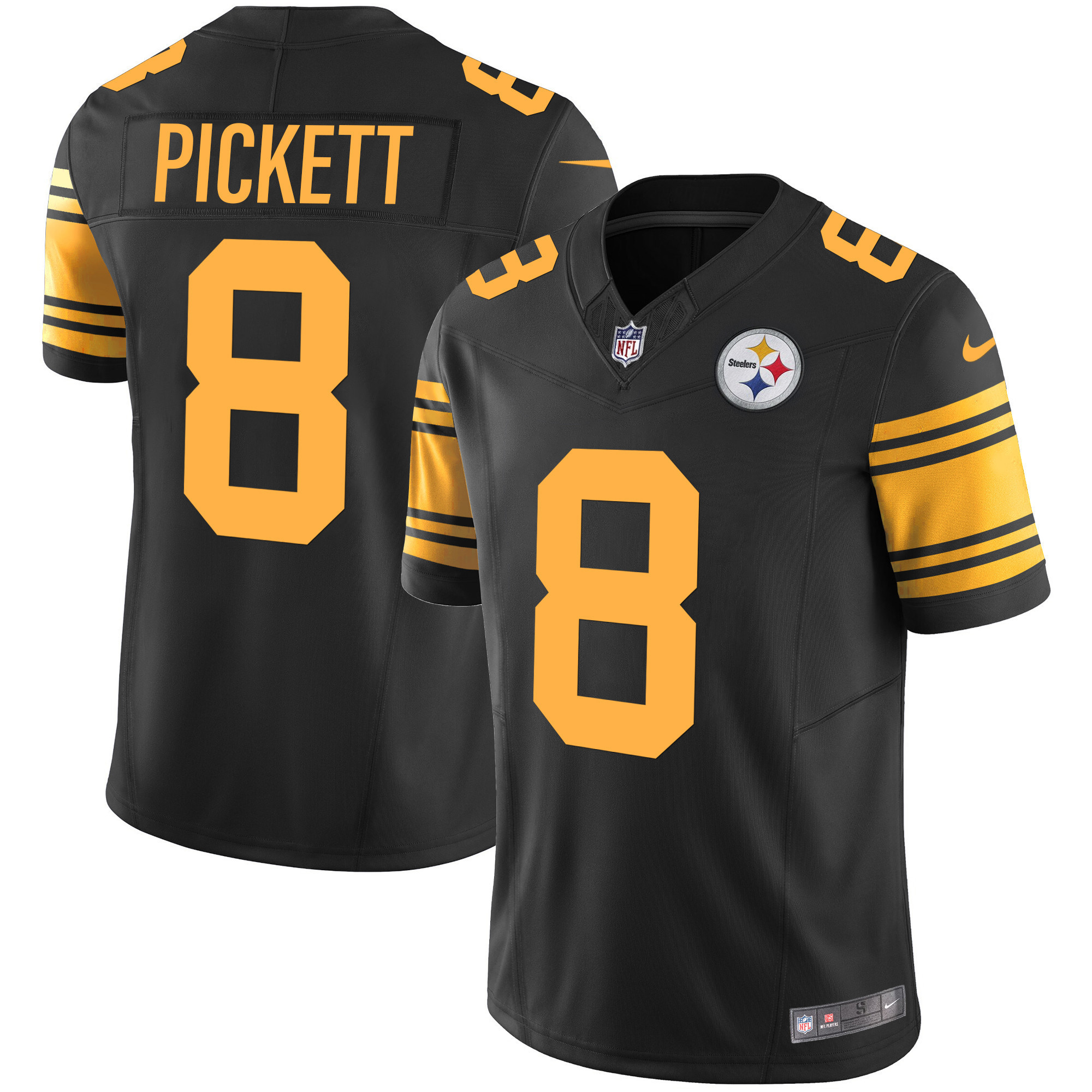 Men's Pittsburgh Steelers Color Rush Vapor Limited Kenny Pickett Jersey - All Stitched