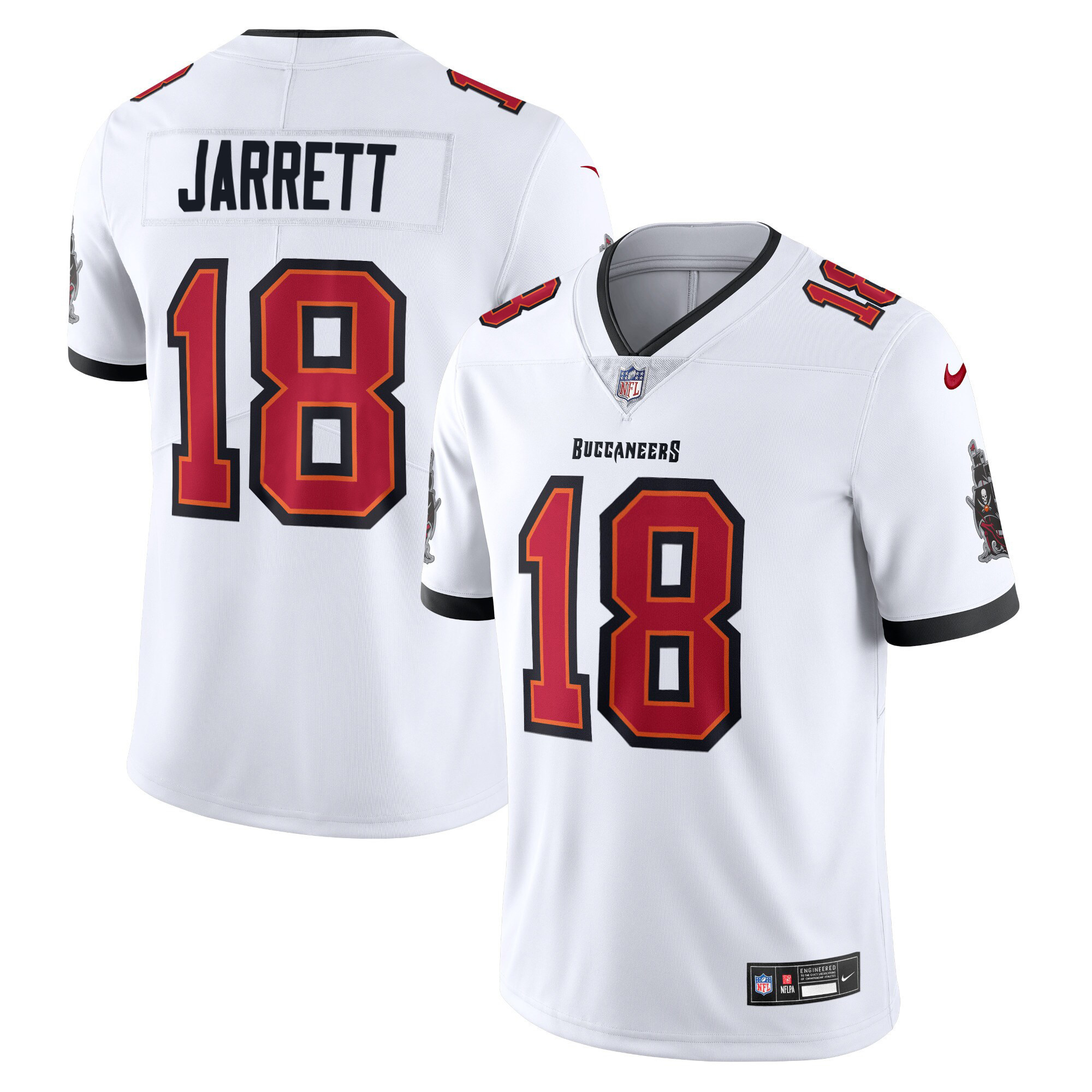 Men's Rakim Jarrett Tampa Bay Buccaneers Vapor White Jersey - All Stitched