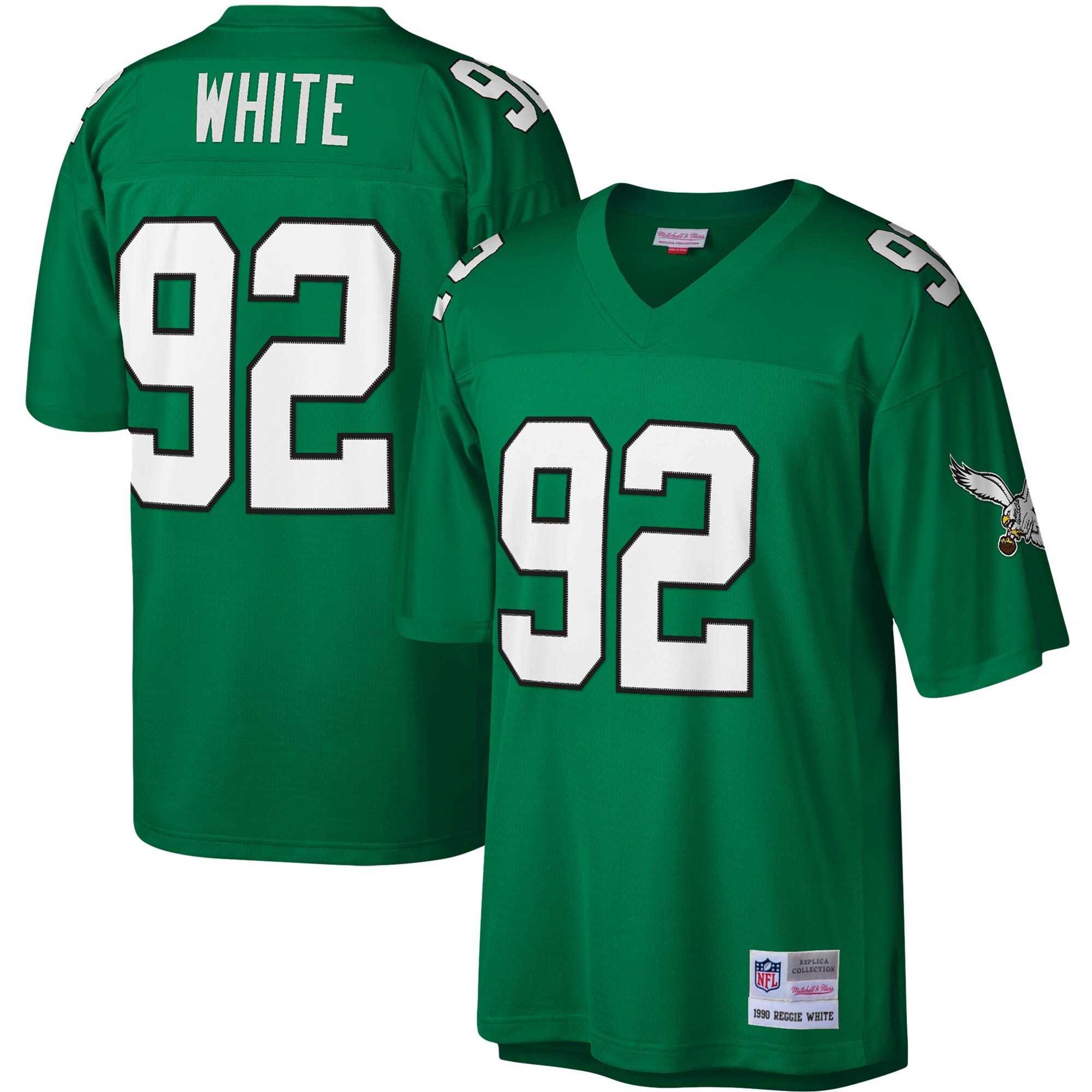 Men's Reggie White Philadelphia Eagles Kelly Green Legacy Green Jersey - All Stitched