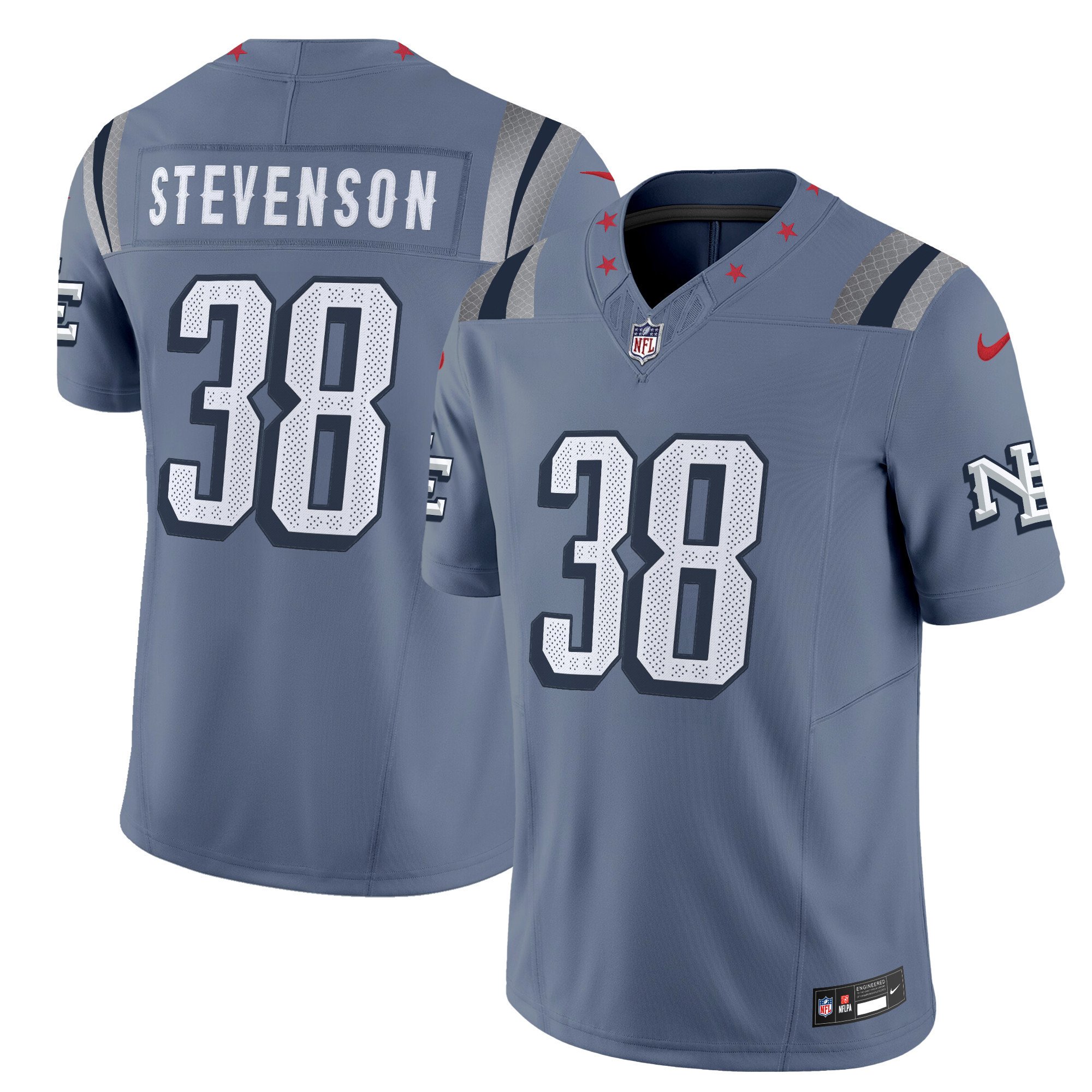 Men's Rhamondre Stevenson New England Patriots 2025 "Rivalries" Vapor Limited Jersey - All Stitched