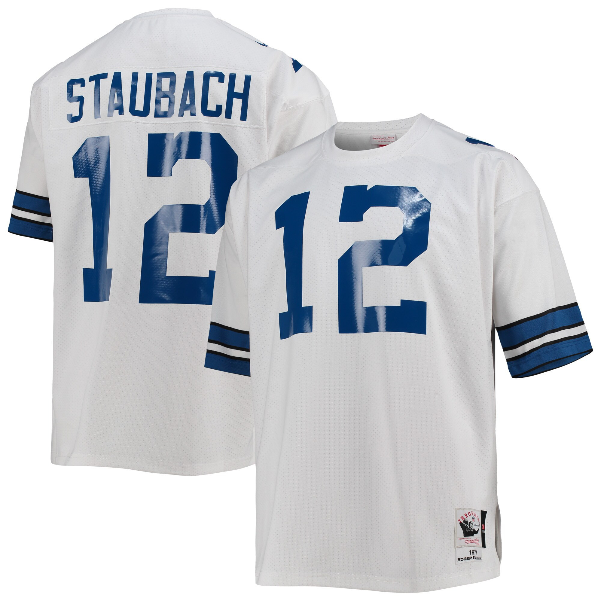 Men's Roger Staubach Dallas Cowboys 1977 Retired Roger Staubach Jersey - All Stitched