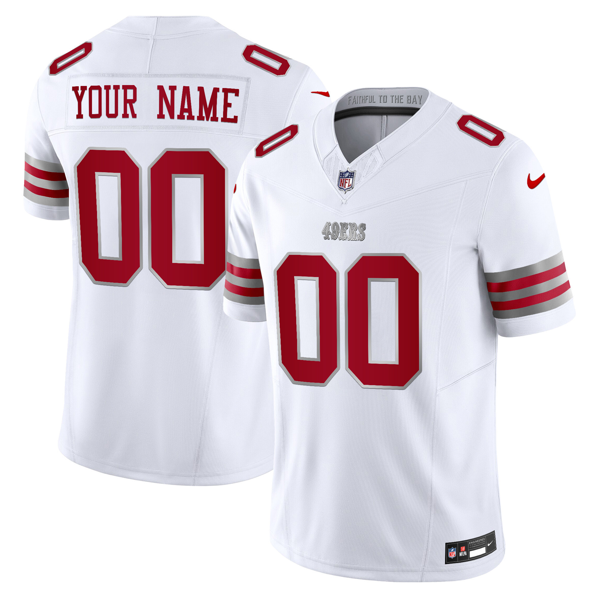 Men's San Francisco 49ers 2024 Winter Warrior Vapor Limited Custom White Jersey - All Stitched