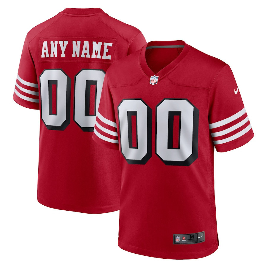 Men's San Francisco 49ers Custom Alternate Jersey - All Stitched