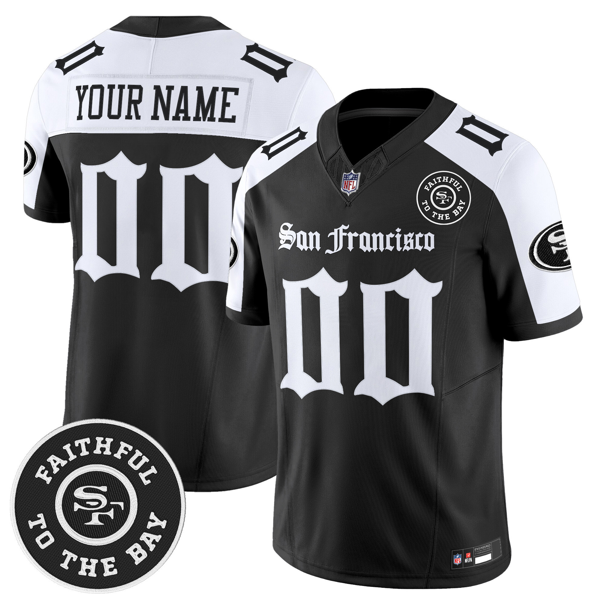 Men's San Francisco 49ers 'Gothic Edition' Vapor Limited Custom Alternate Jersey - All Stitched