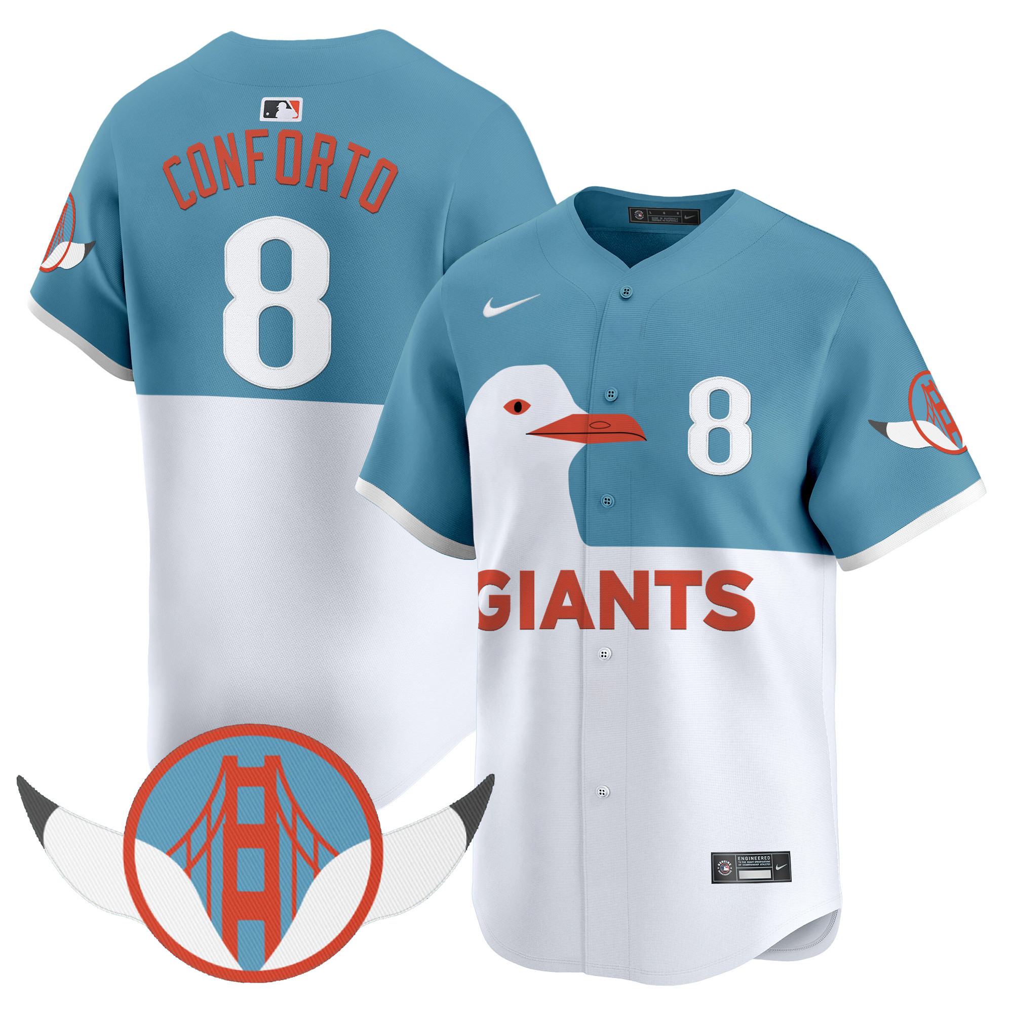 Men's San Francisco Giants Seagull 2025 Vapor Premier Limited Michael Conforto Jersey - Stitched