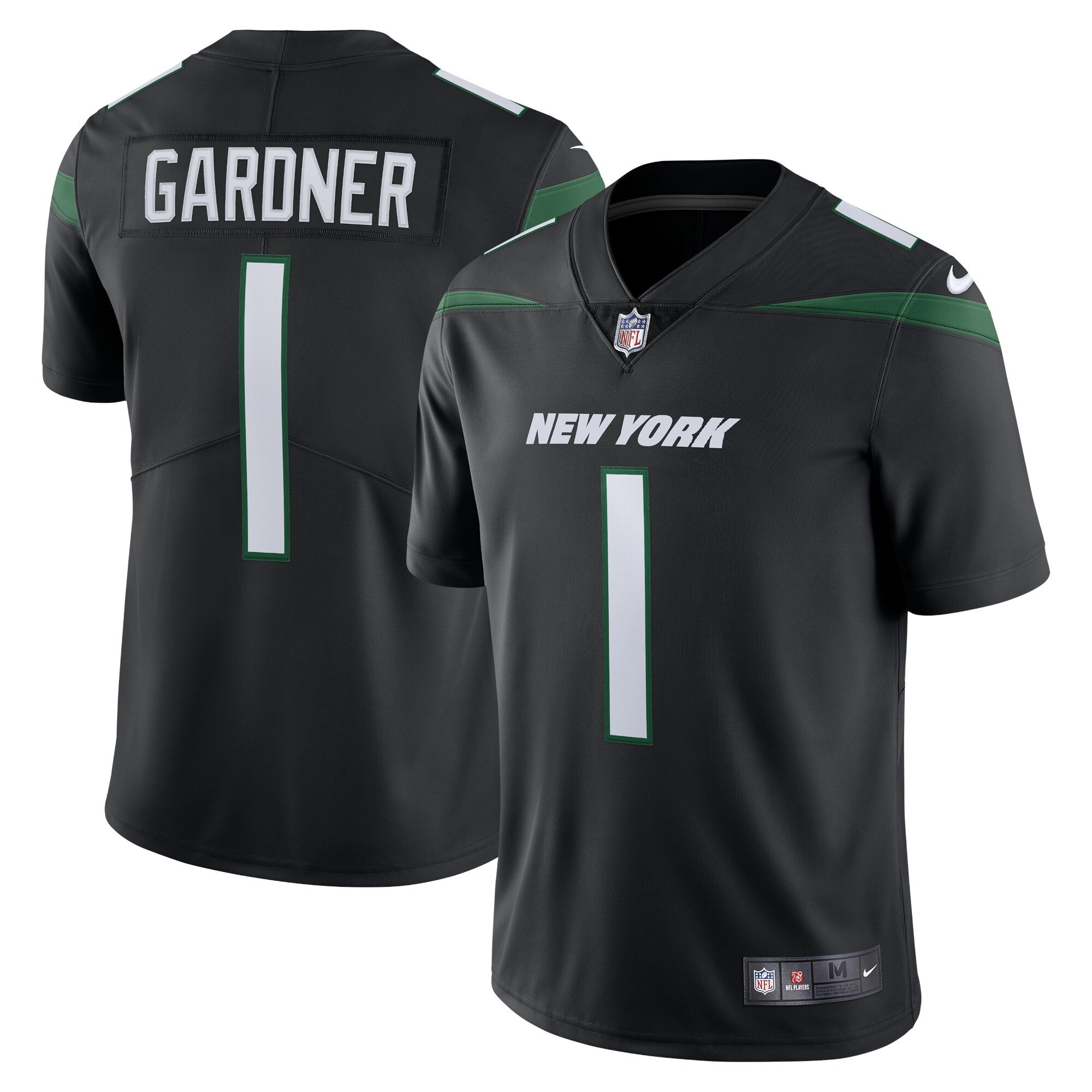 Men's Sauce Gardner New York Jets Black Jersey - All Stitched