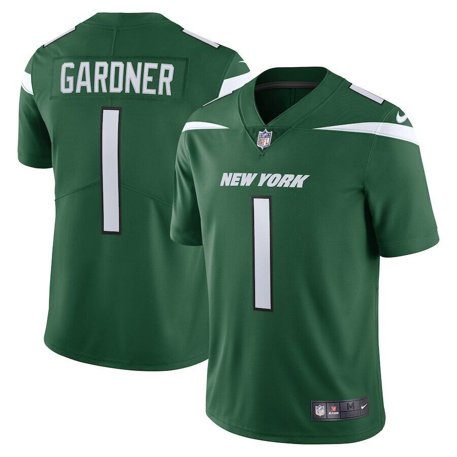 Men's Sauce Gardner New York Jets Green Jersey - All Stitched