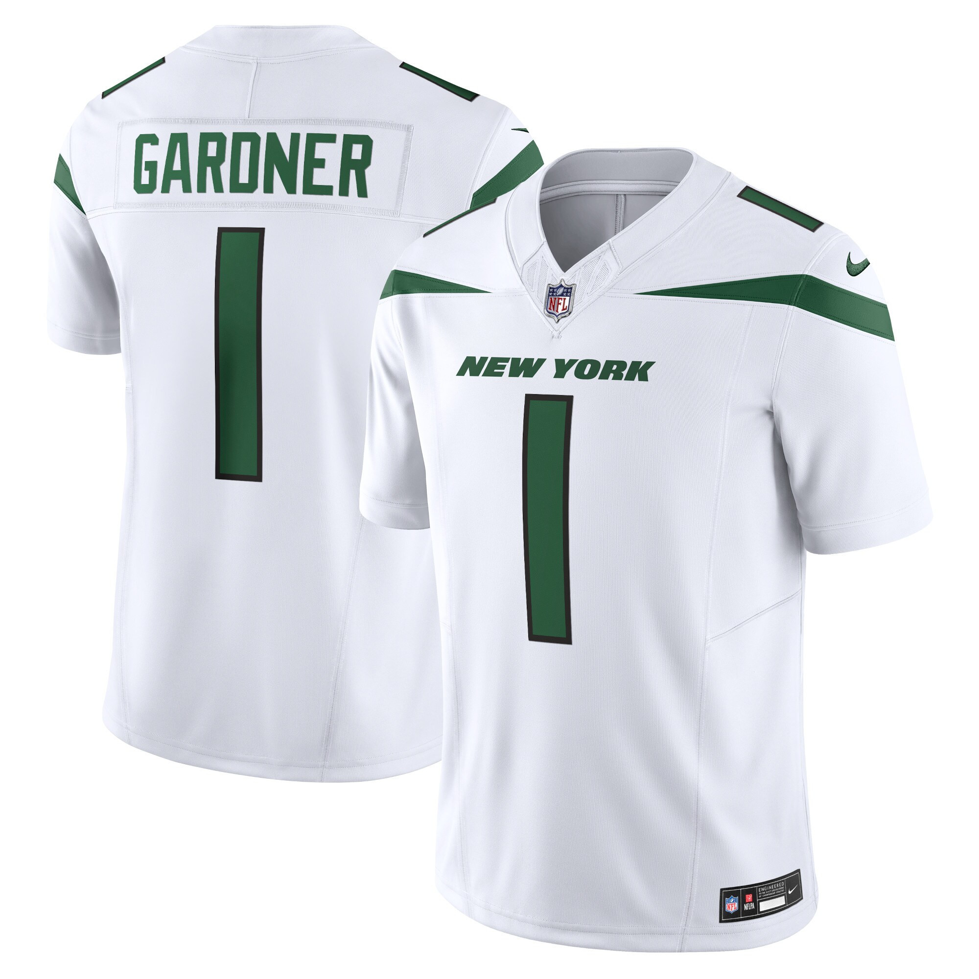 Men's Sauce Gardner New York Jets White Jersey - All Stitched