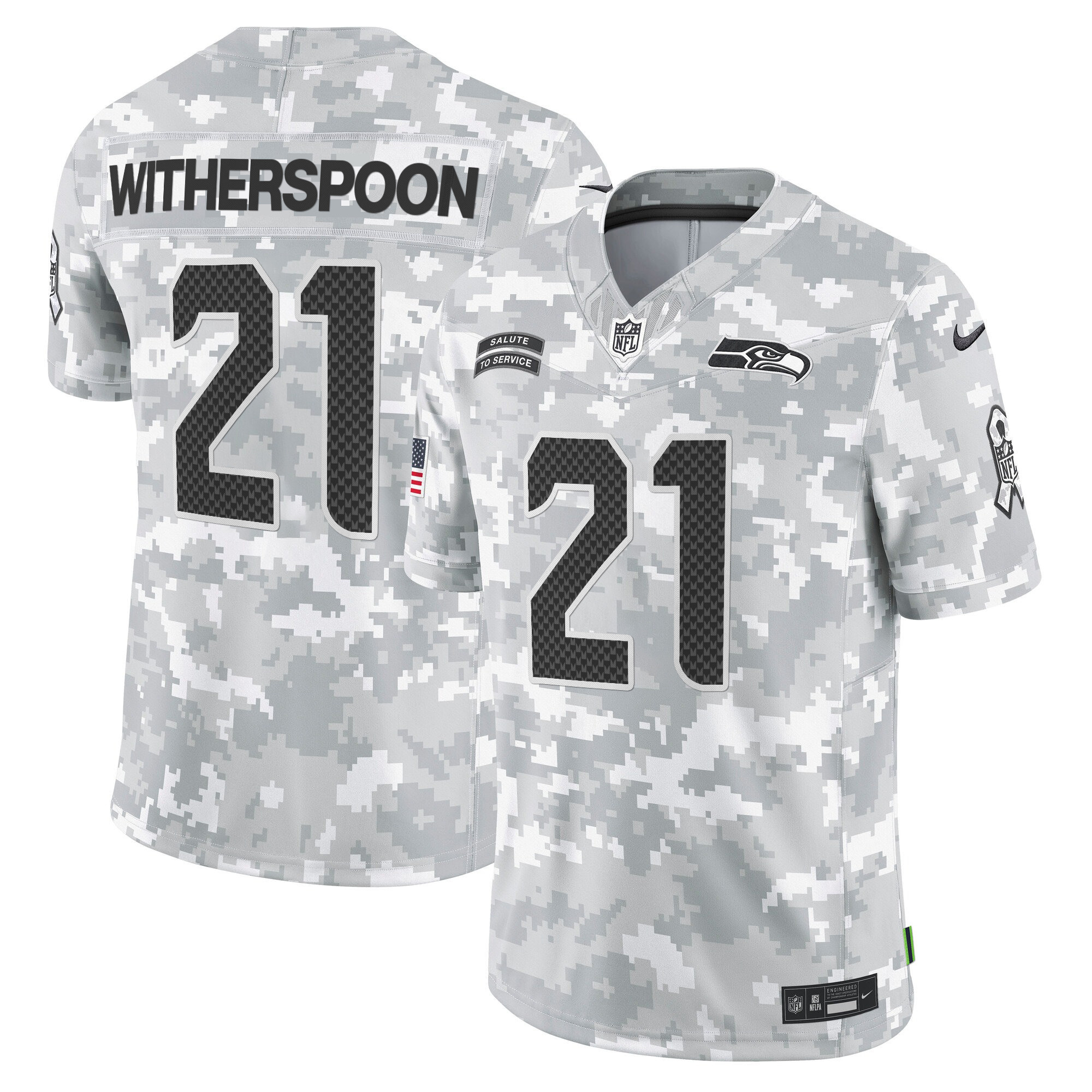 Men's Seattle Seahawks 2024 Salute to Service Vapor Limited Devon Witherspoon Jersey - All Stitched