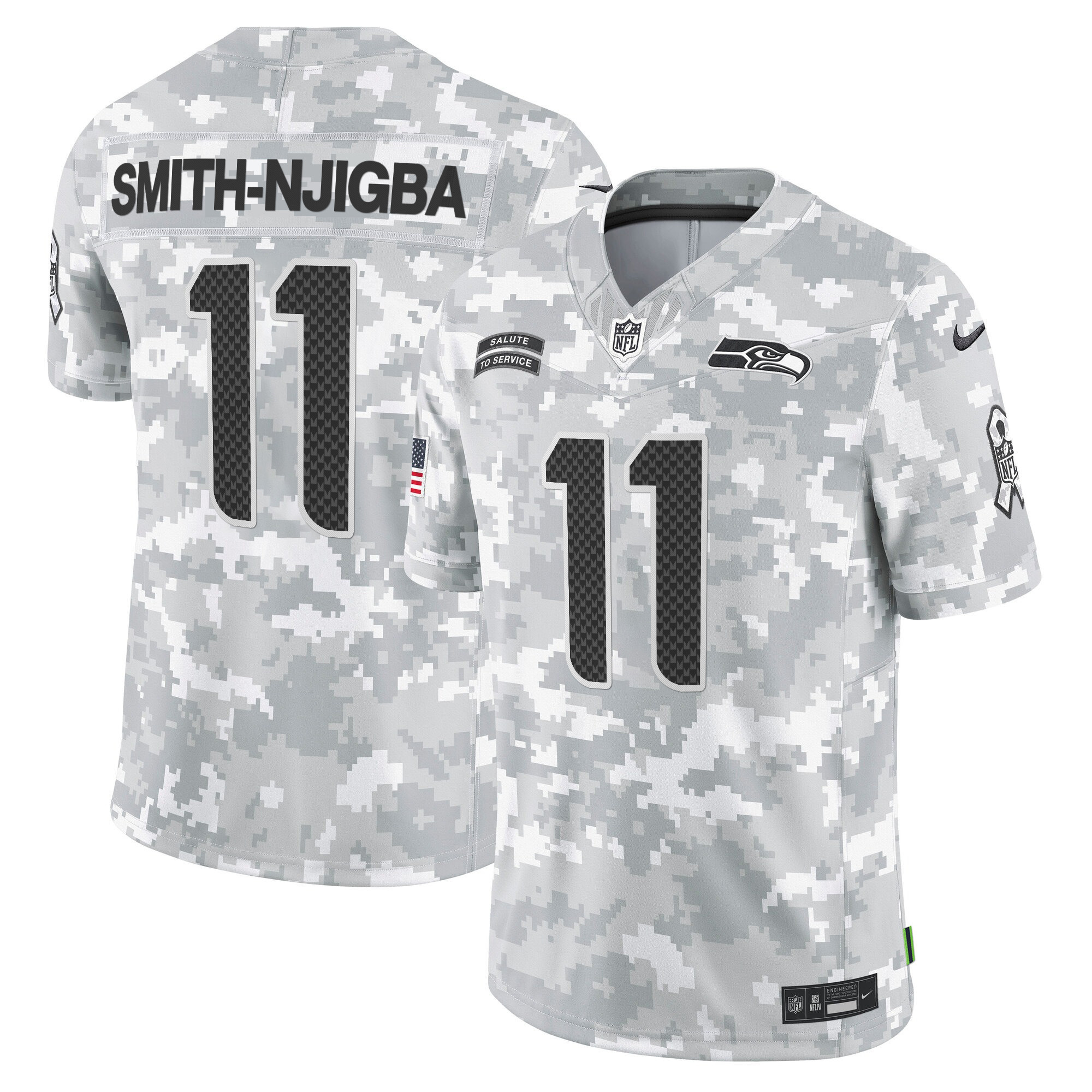 Men's Seattle Seahawks 2024 Salute to Service Vapor Limited Smith-Njigba Jersey - All Stitched