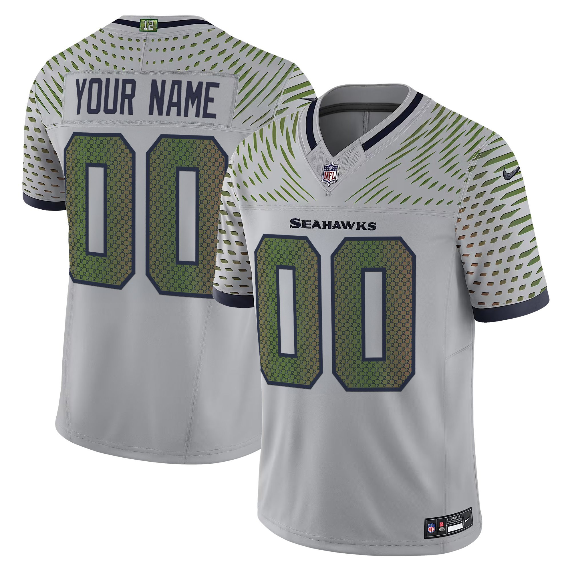Men's Seattle Seahawks 2025 "Rivalries" Vapor Limited Custom Jersey - All Stitched