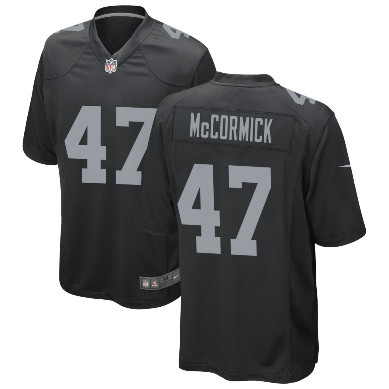 Men's Sincere McCormick Las Vegas Raiders Black Black Jersey - All Stitched
