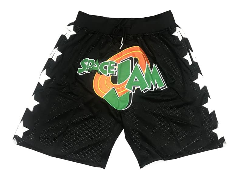 Men's Space Jam Black Basketball Shorts - Basketball Shorts Store