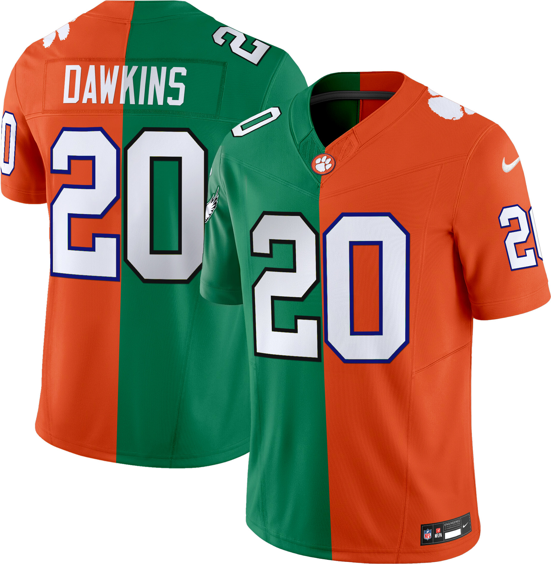Men's Split Philadelphia Eagles & College Football Vapor Limited Brian Dawkins Jersey - All Stitched