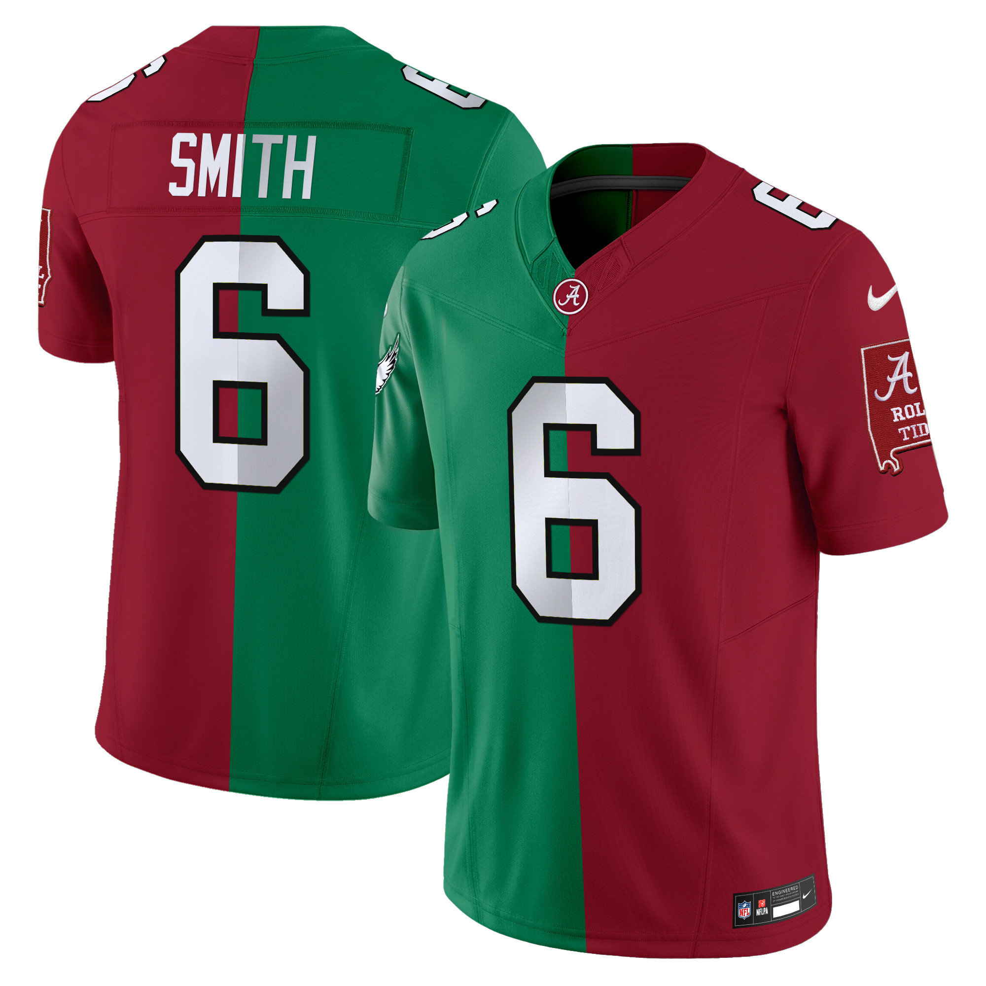 Men's Split Philadelphia Eagles & College Football Vapor Limited DeVonta Smith Jersey - All Stitched