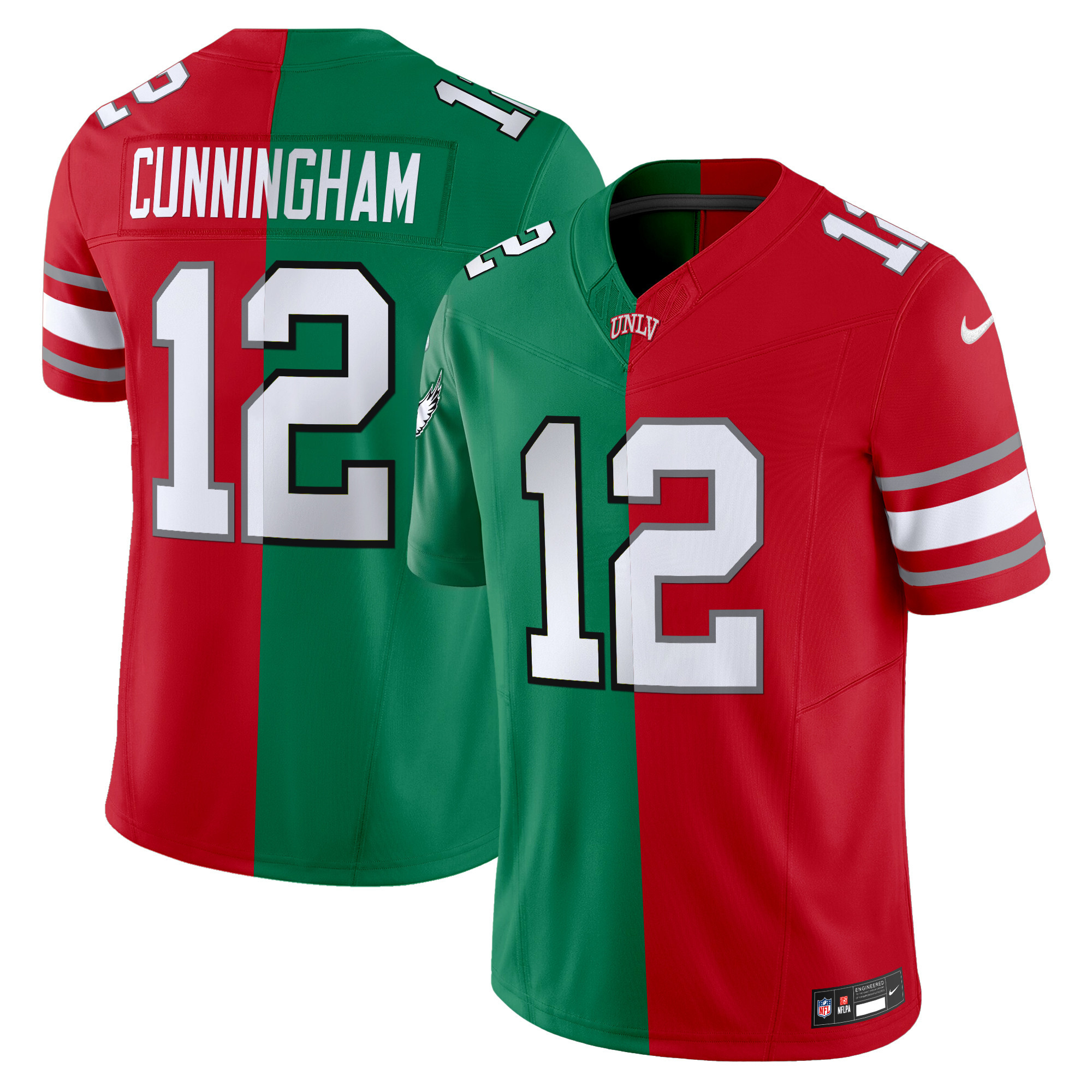 Men's Split Philadelphia Eagles & College Football Vapor Limited Randall Cunningham Jersey - All Stitched
